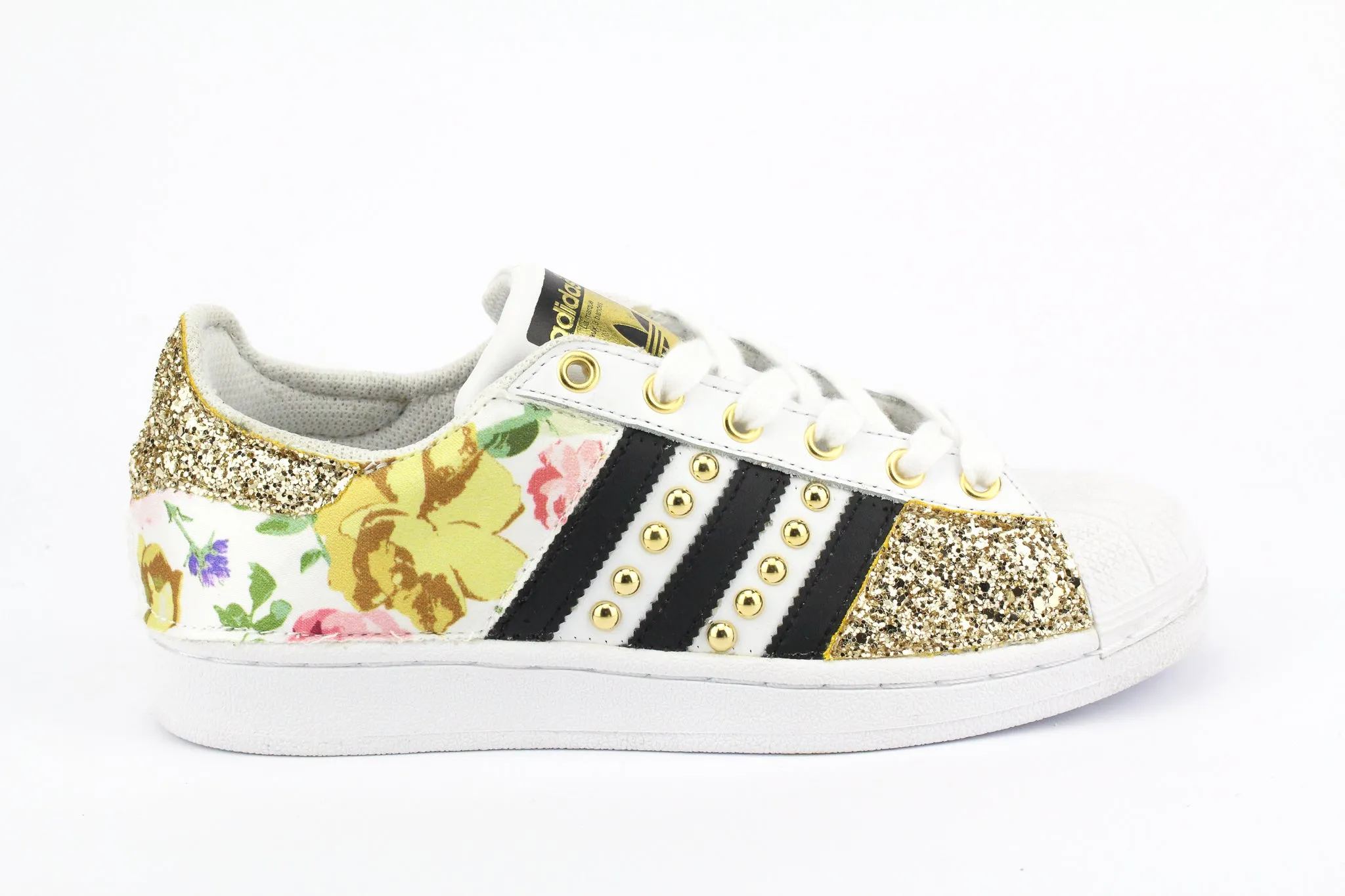 Adidas Superstar Fiori Gold 1 Glitter & Borchie Relax Motion