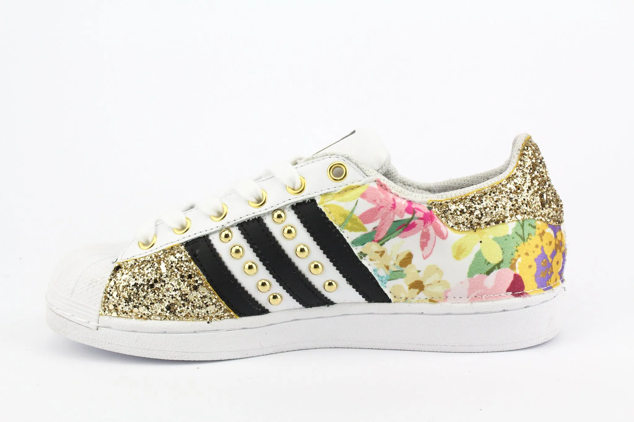 Adidas Superstar Fiori Gold 1 Glitter & Borchie Light material