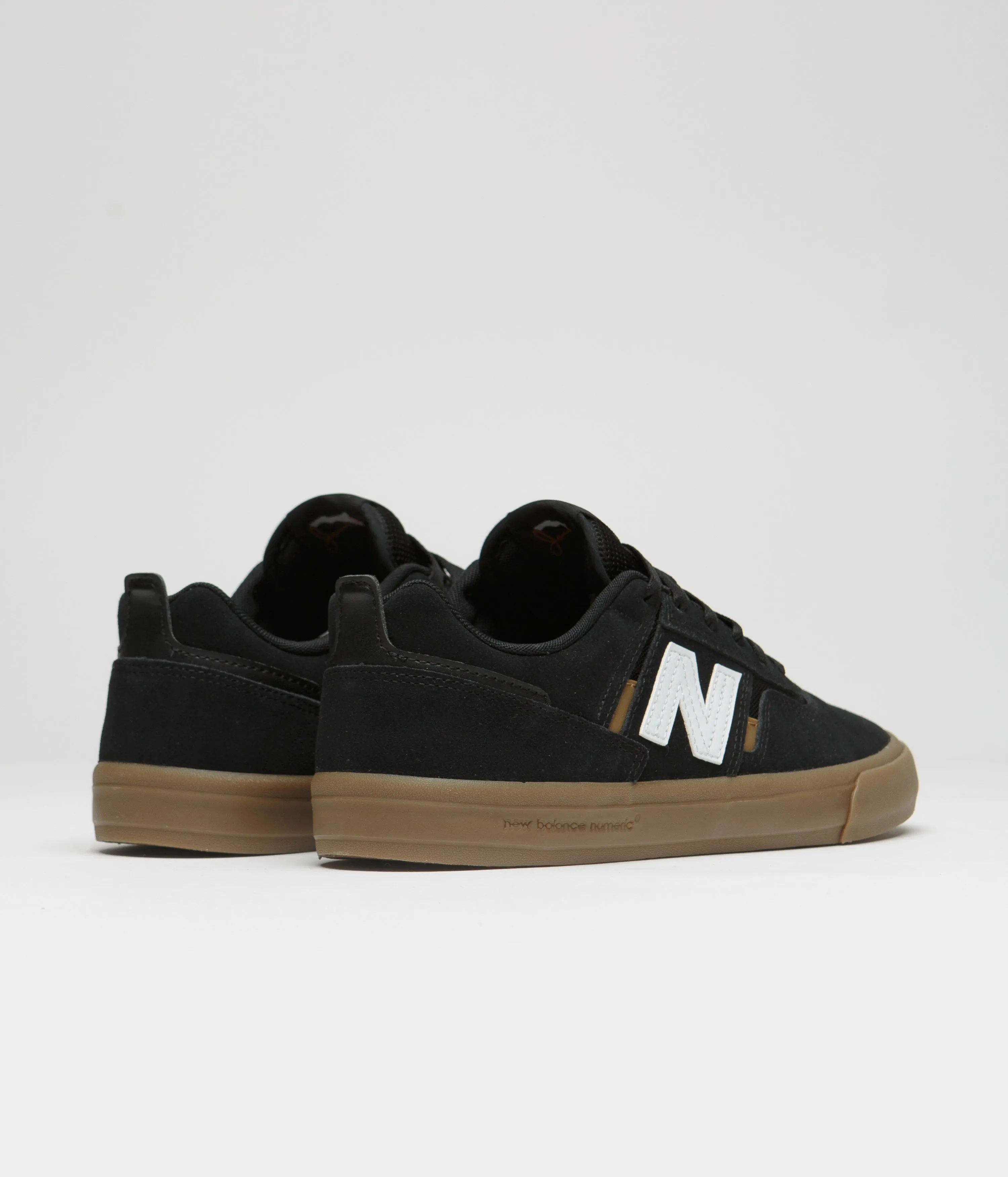 Gloss Finish New Balance Numeric 306 Jamie Foy Shoes - Black / Gum Shock-Absorb