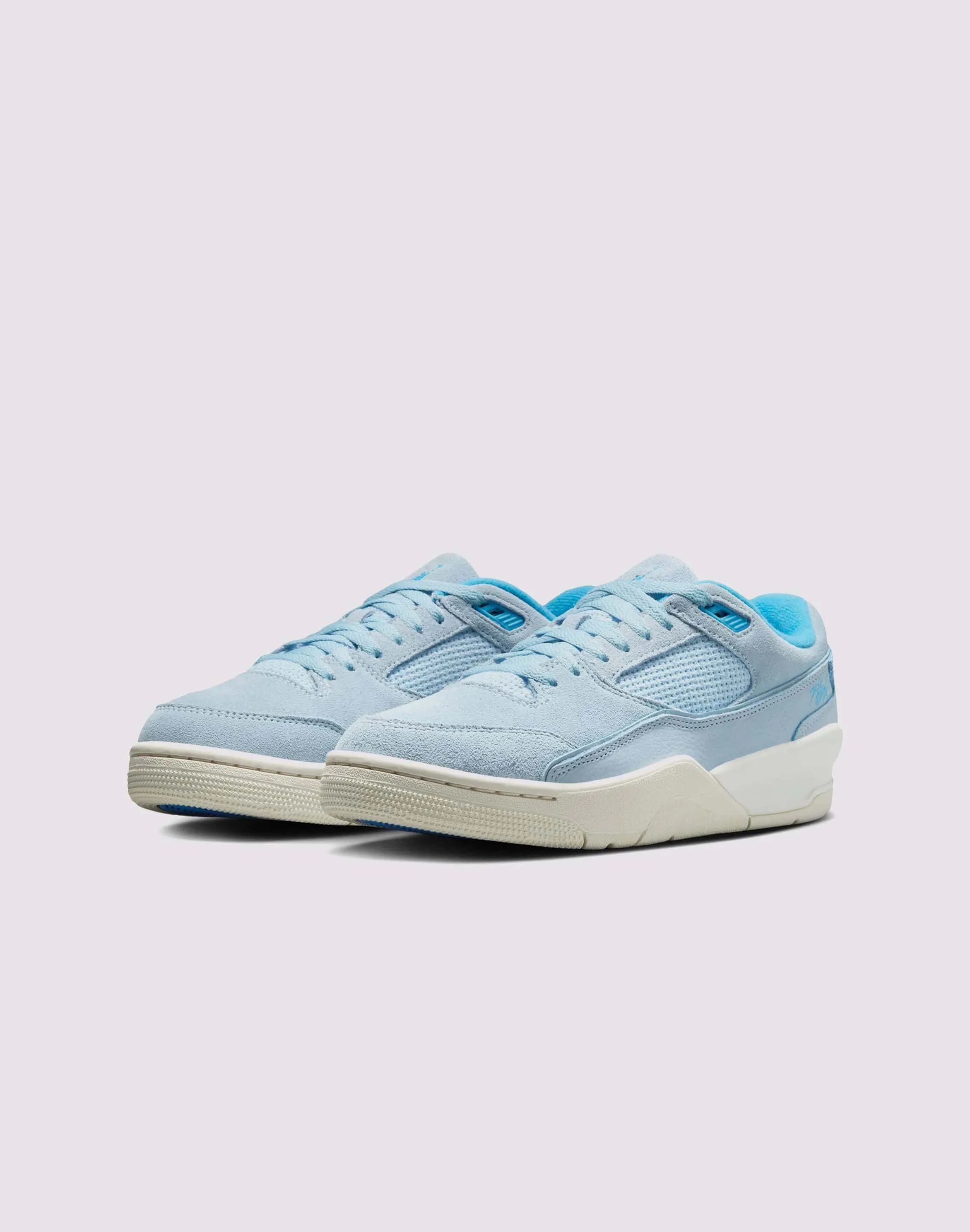 Mom Safe Pure Black Jordan Flight Court "Hydrogen Blue/University Blue/Sail"