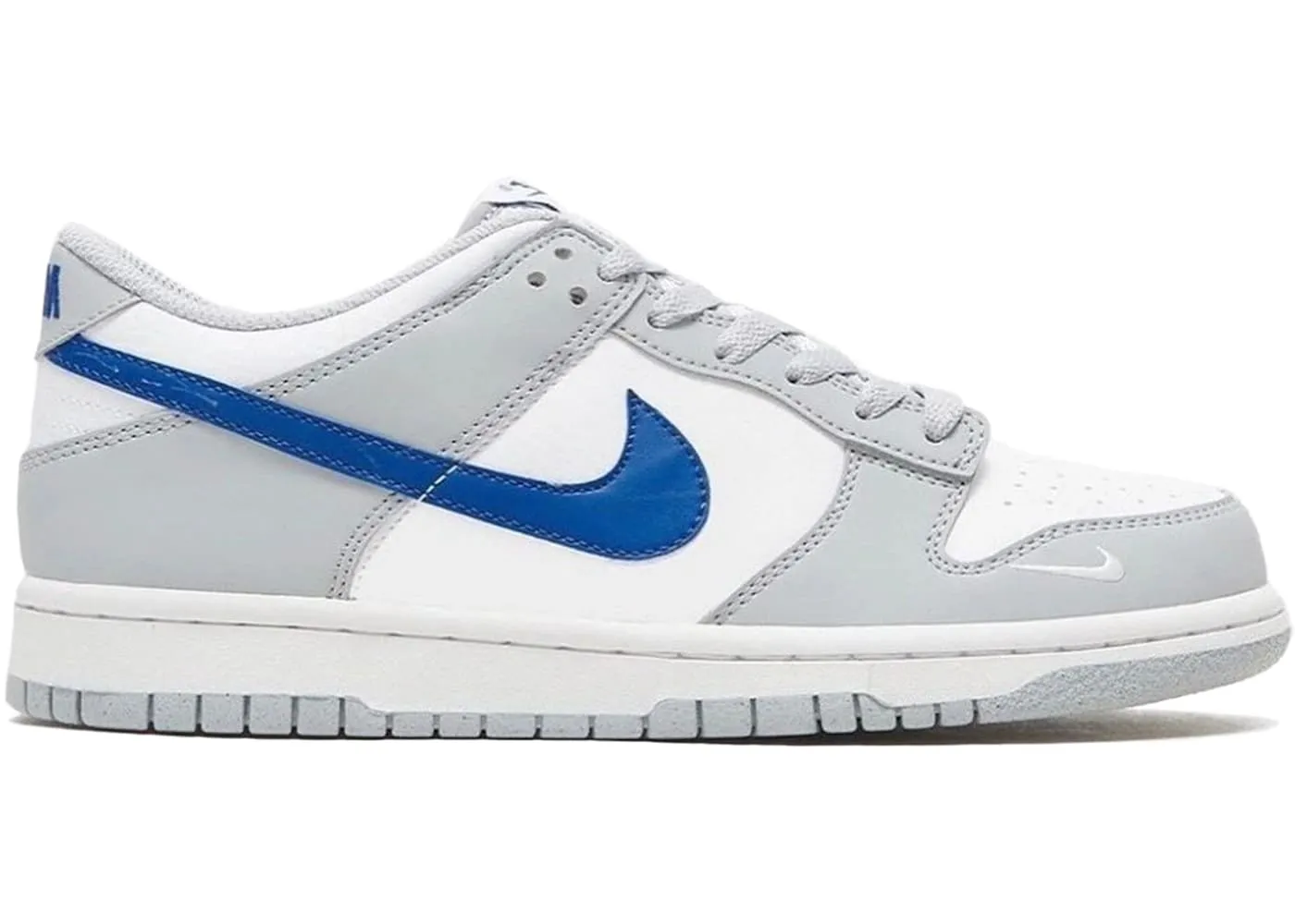 rubber High Cushion Nike Dunk Low Mini Swoosh Wolf Grey Game Royal (GS)