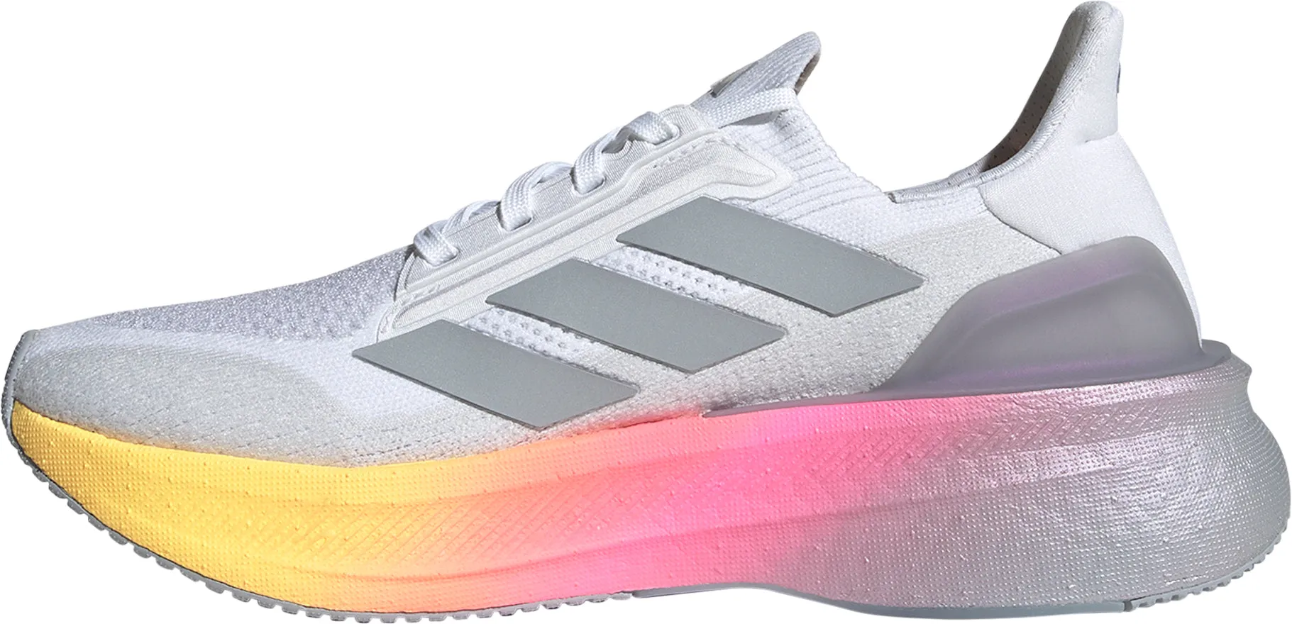 adidas Ultra Boost 5X Womens Running Shoes - White Textured Surface Non-Slip Cushioning