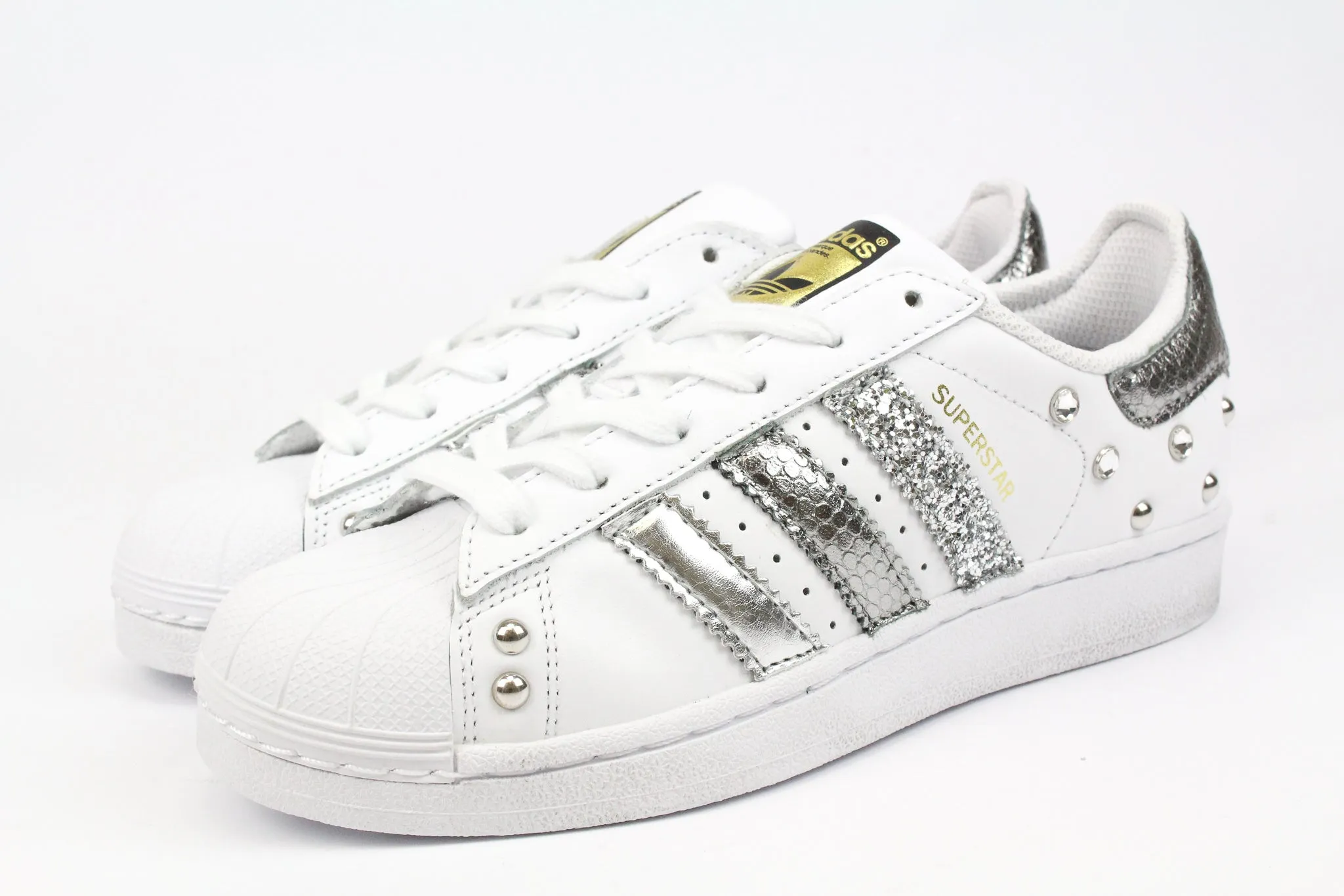 Roomie Fit Adidas Superstar Pitone Laminato Antracite Glitter & Strass