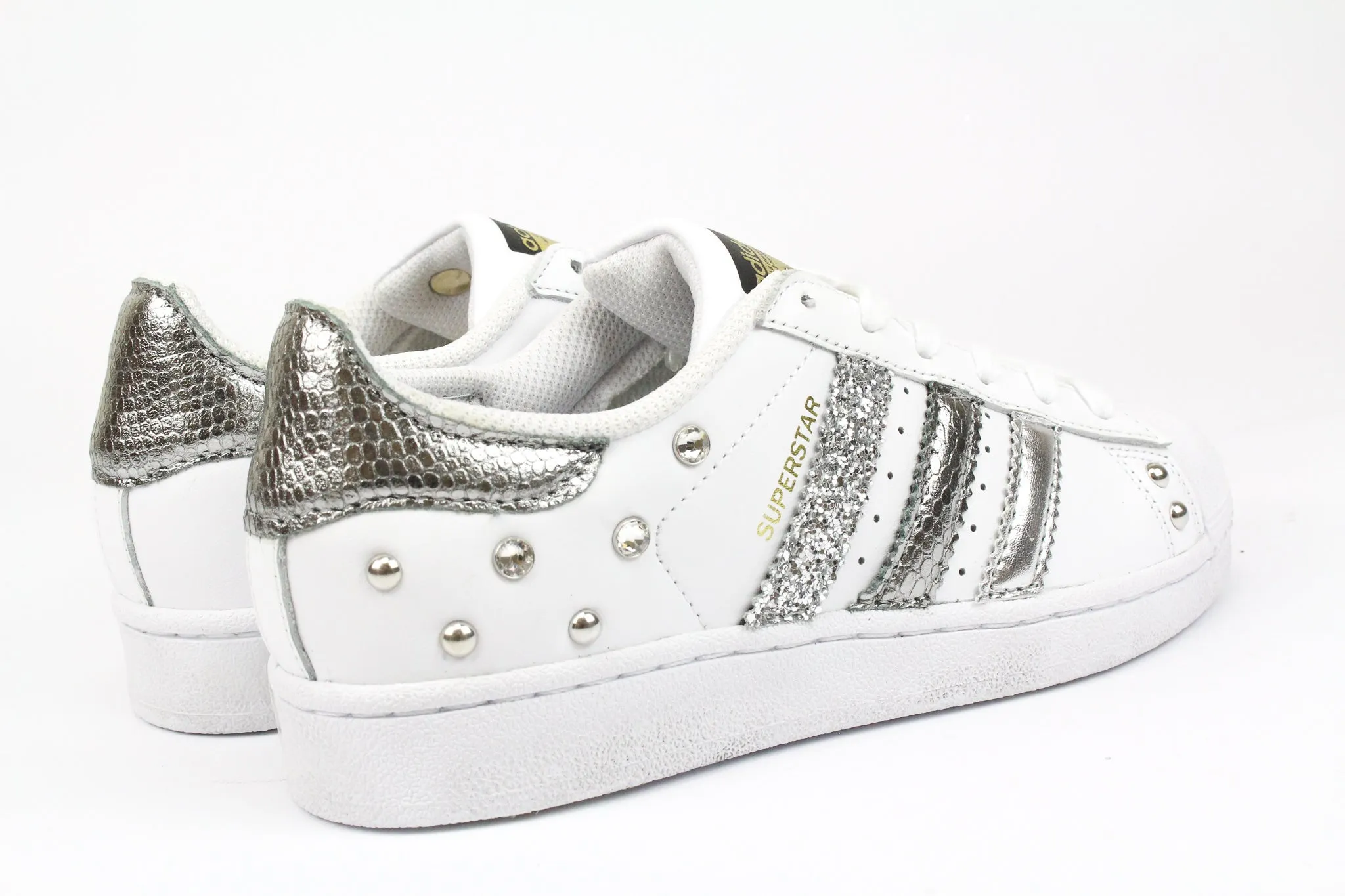 Adidas Superstar Pitone Laminato Antracite Glitter & Strass Fun Step SyntheticMaterial