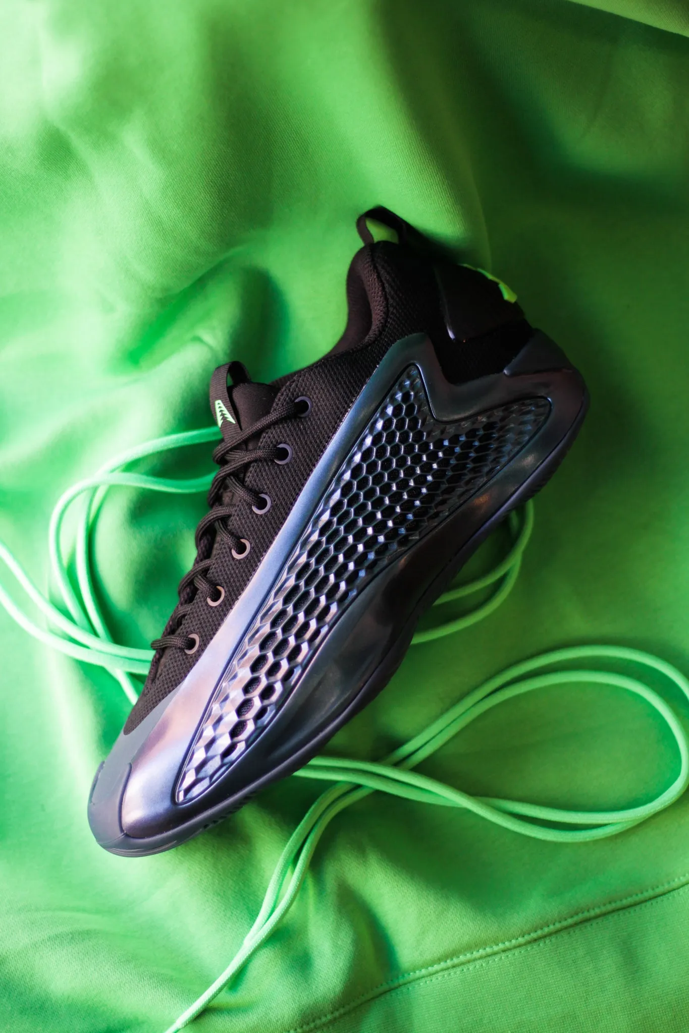 Foot Ease Field-Ready ADIDAS AE 1 LOW "ARCTIC NIGHT/CORE BLACK/SCREAMING GREEN"