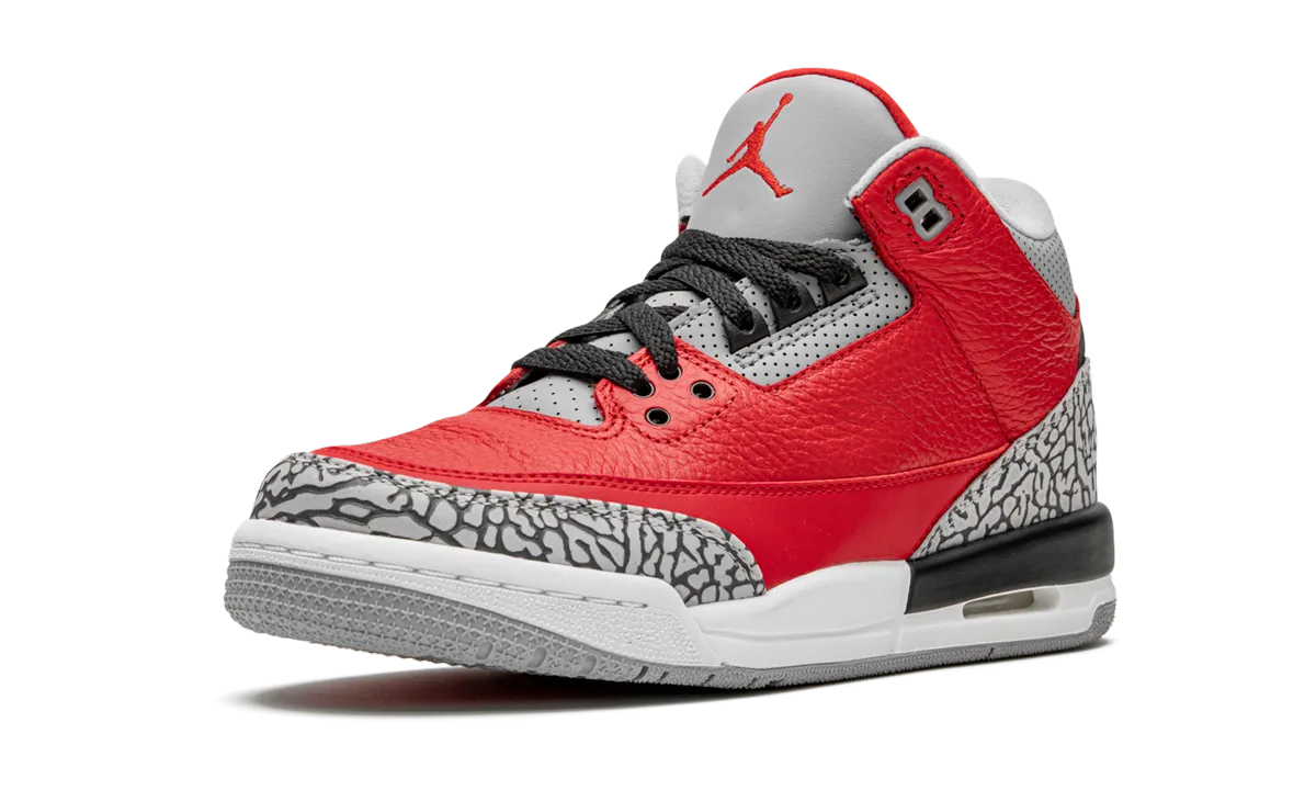 Comfortable Midsole Stretch Hike Air Jordan 3 Retro GS "Red Cement/Unite"