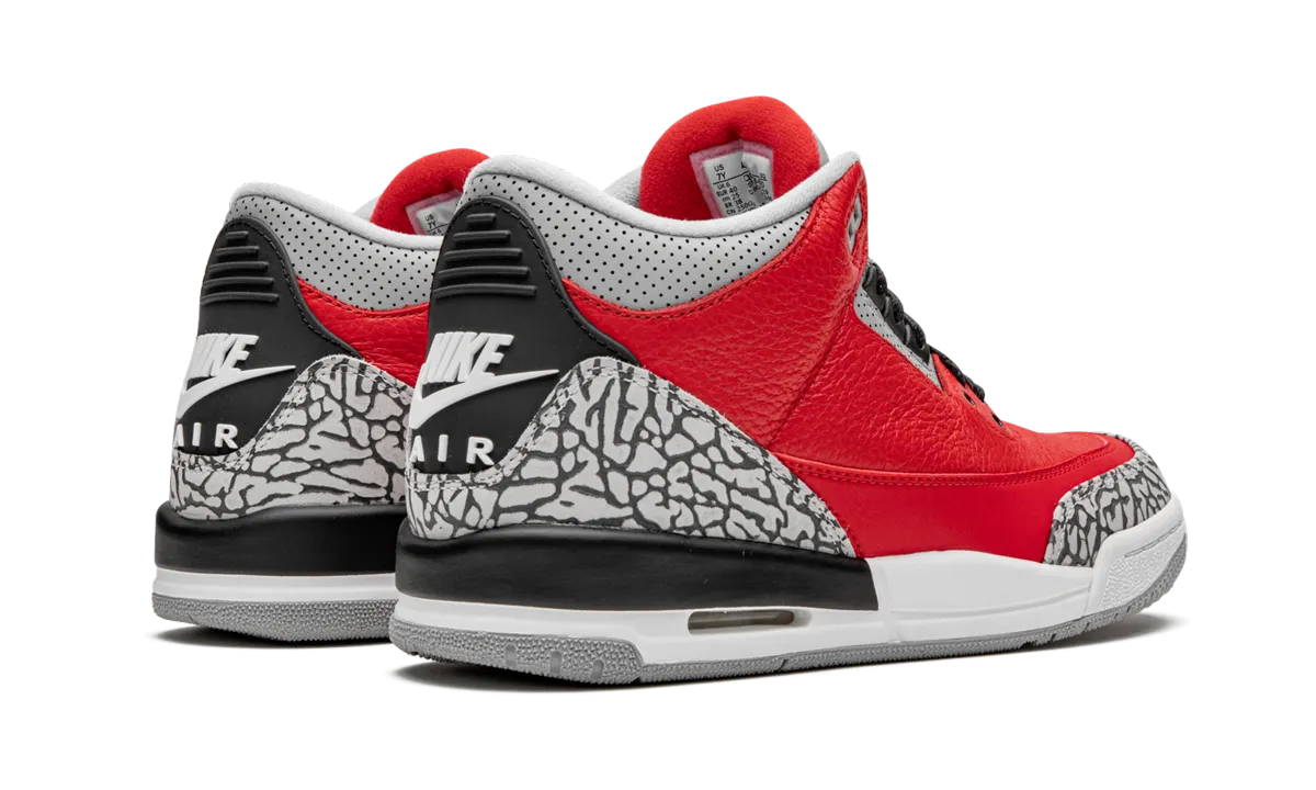 Hybrid Look Flexible Footwork Air Jordan 3 Retro GS "Red Cement/Unite"