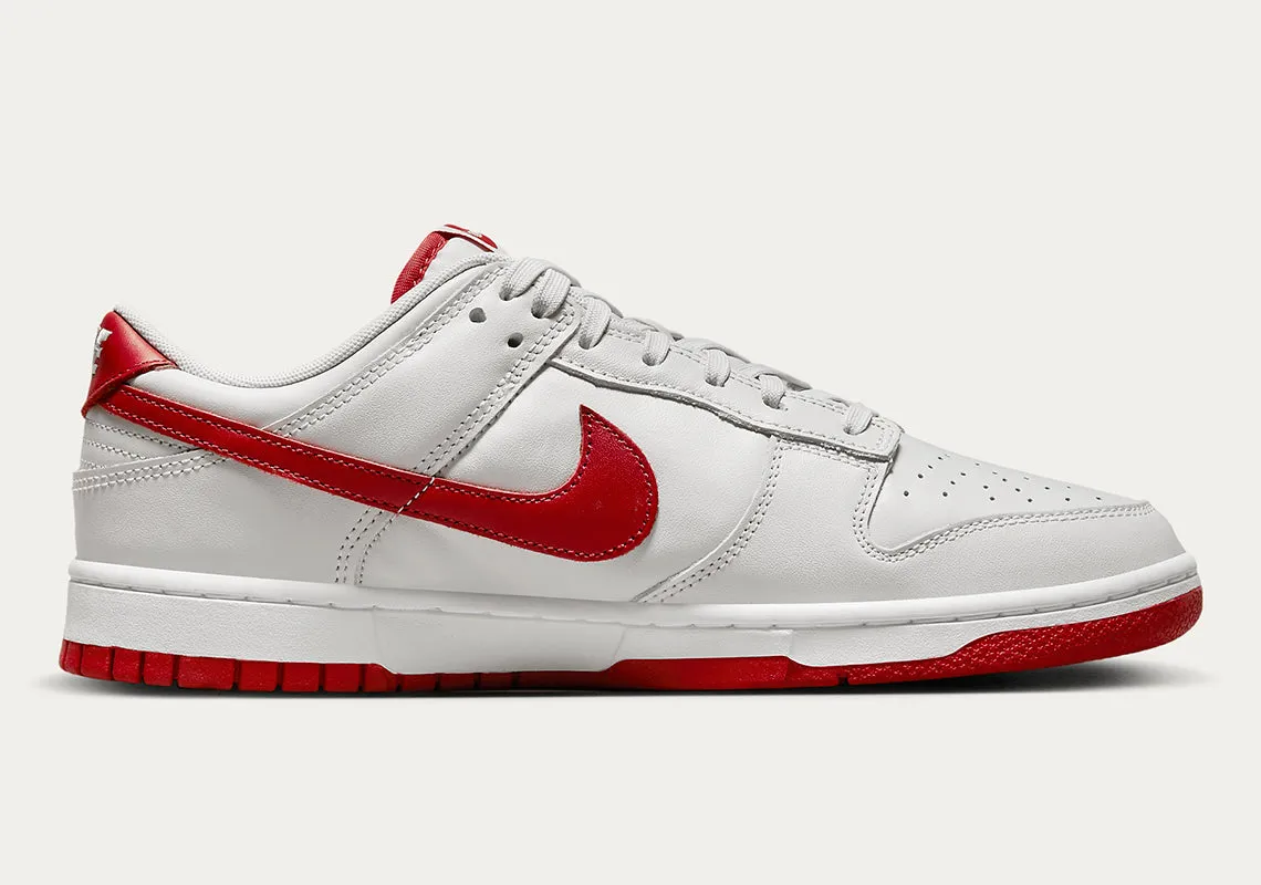 Nike Dunk Low Vast Grey Varsity Red Quick On