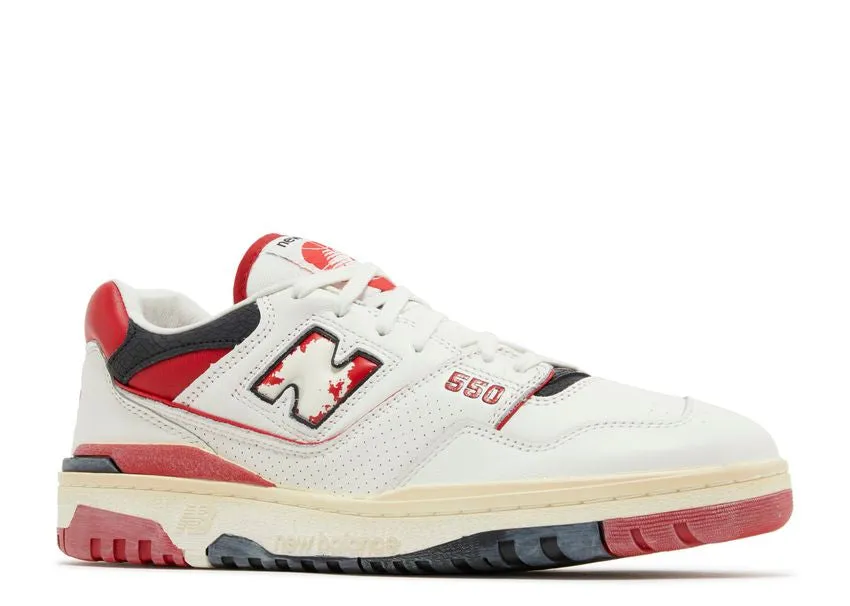 New Balance 550 Vintage Pack Team Red Non-Slip Cushioning Sport Look