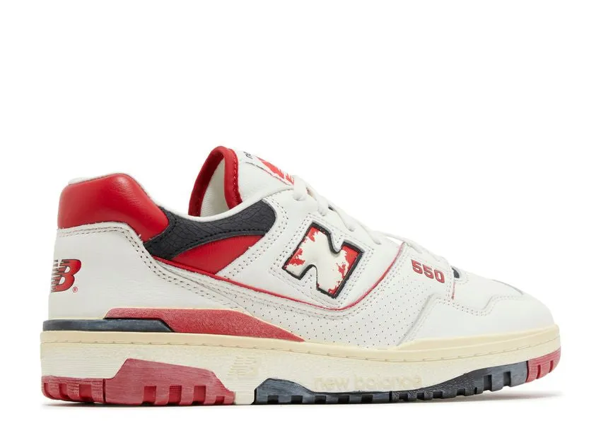 New Balance 550 Vintage Pack Team Red Everywhere Use Dawn Walk