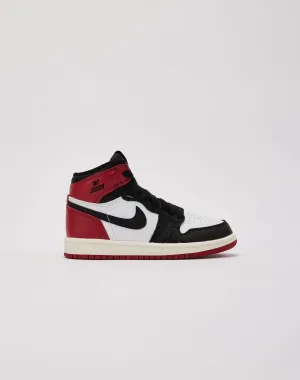 Street Glow Jordan Air Jordan 1 Retro High OG 'Black Toe Reimagined' Pre-School