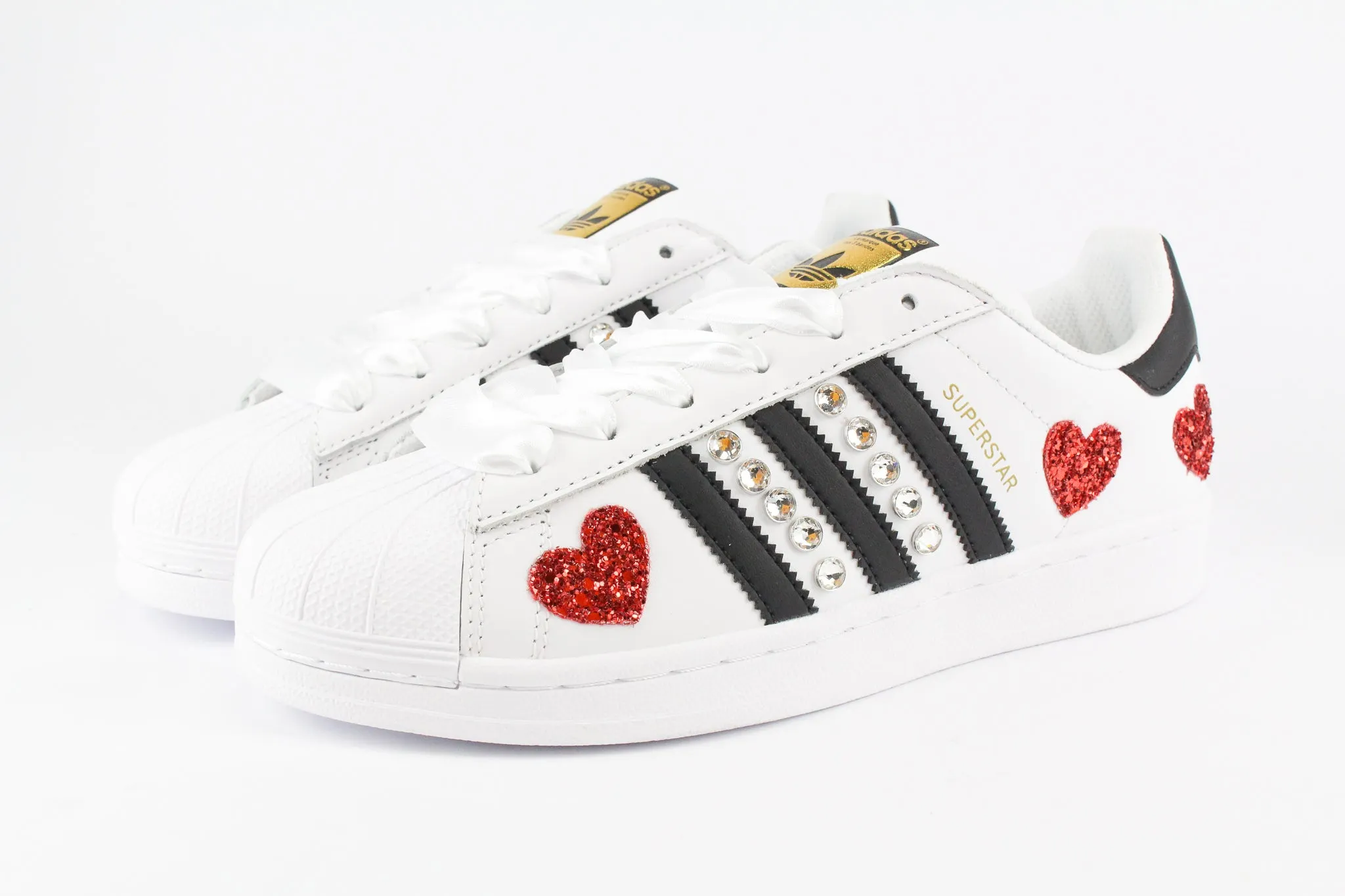Adidas Superstar Cuori Strass & Lacci Raso evening run Effortless Move