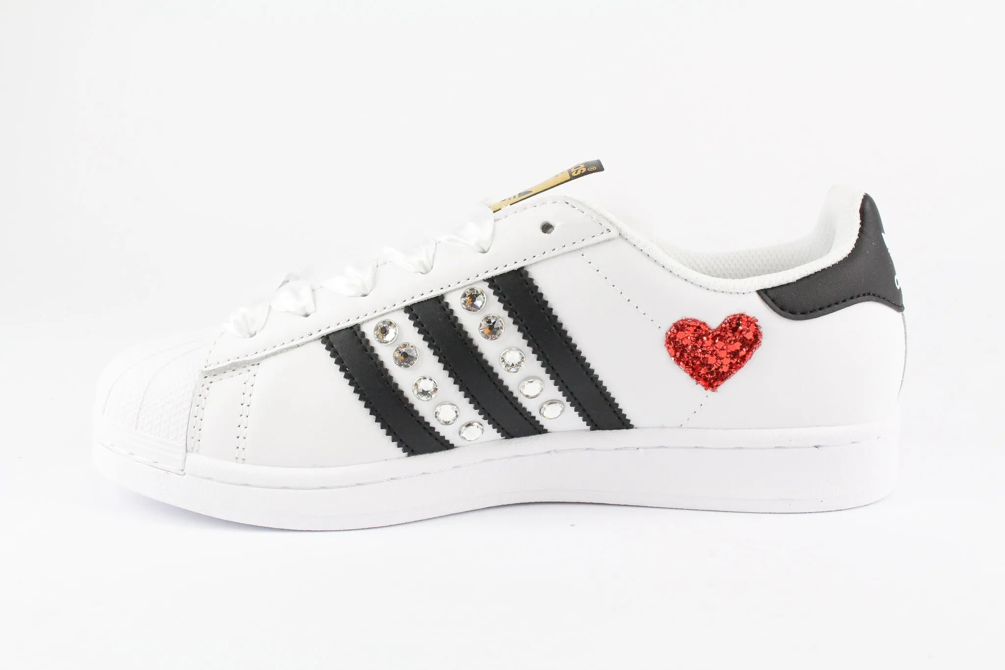 Adidas Superstar Cuori Strass & Lacci Raso Wild Hike Trendy