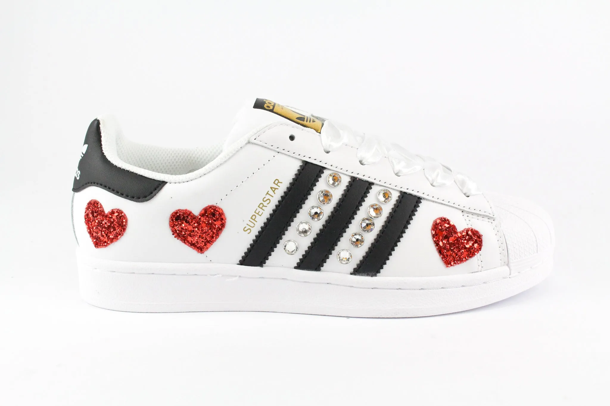 Adidas Superstar Cuori Strass & Lacci Raso Stable Form