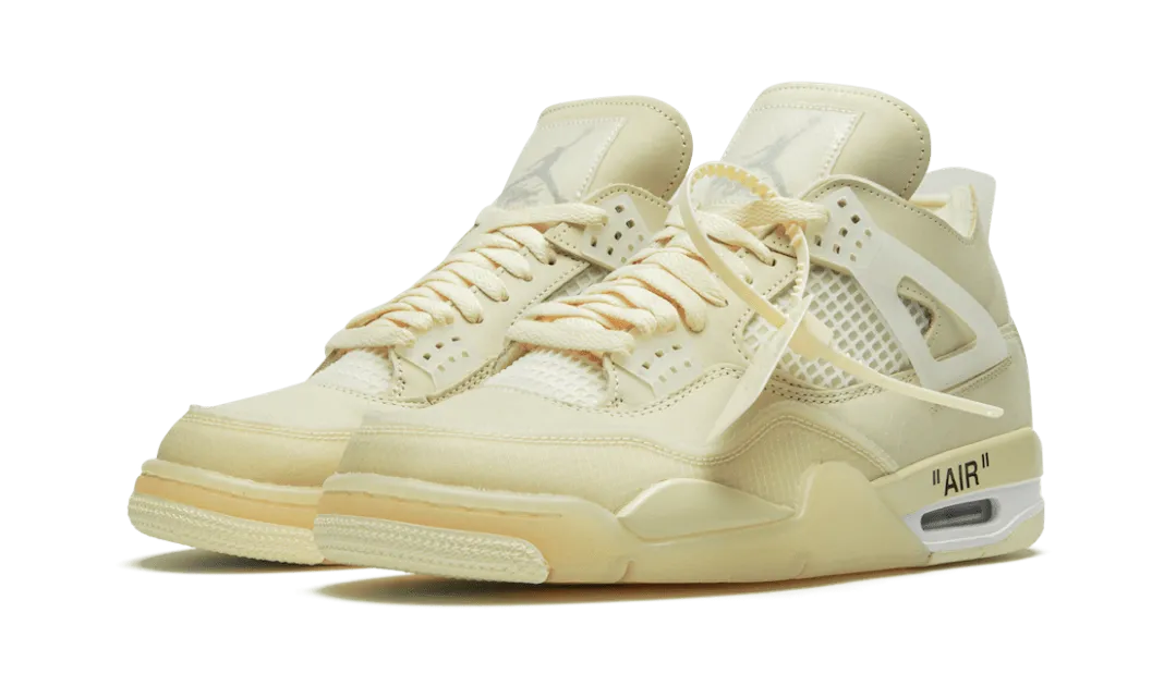 Moisture wicking Jordan 4 Retro Off-White Sail (W)