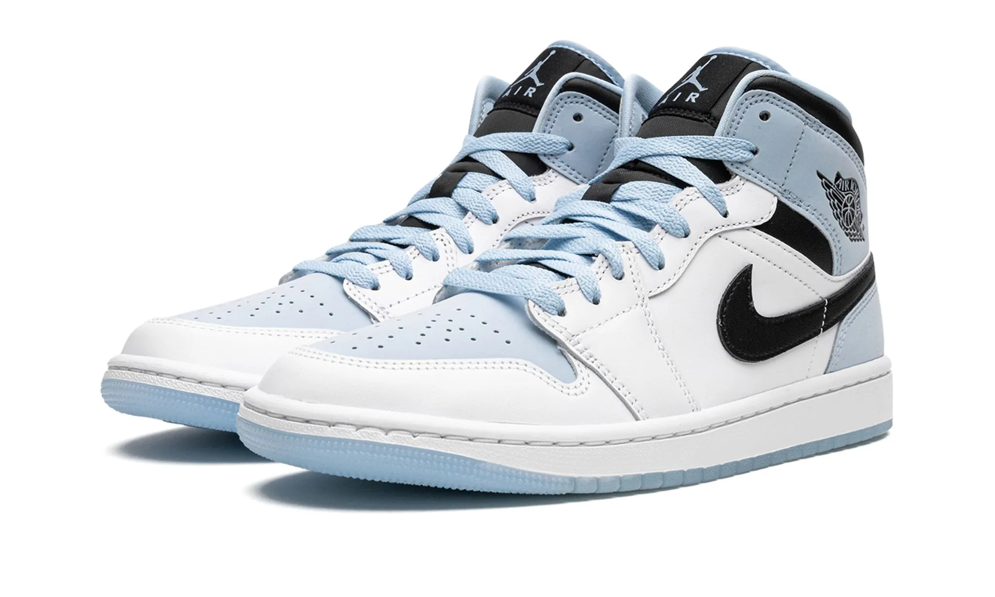 Air Jordan 1 Mid White Ice Blue Grip Control Canyon Path