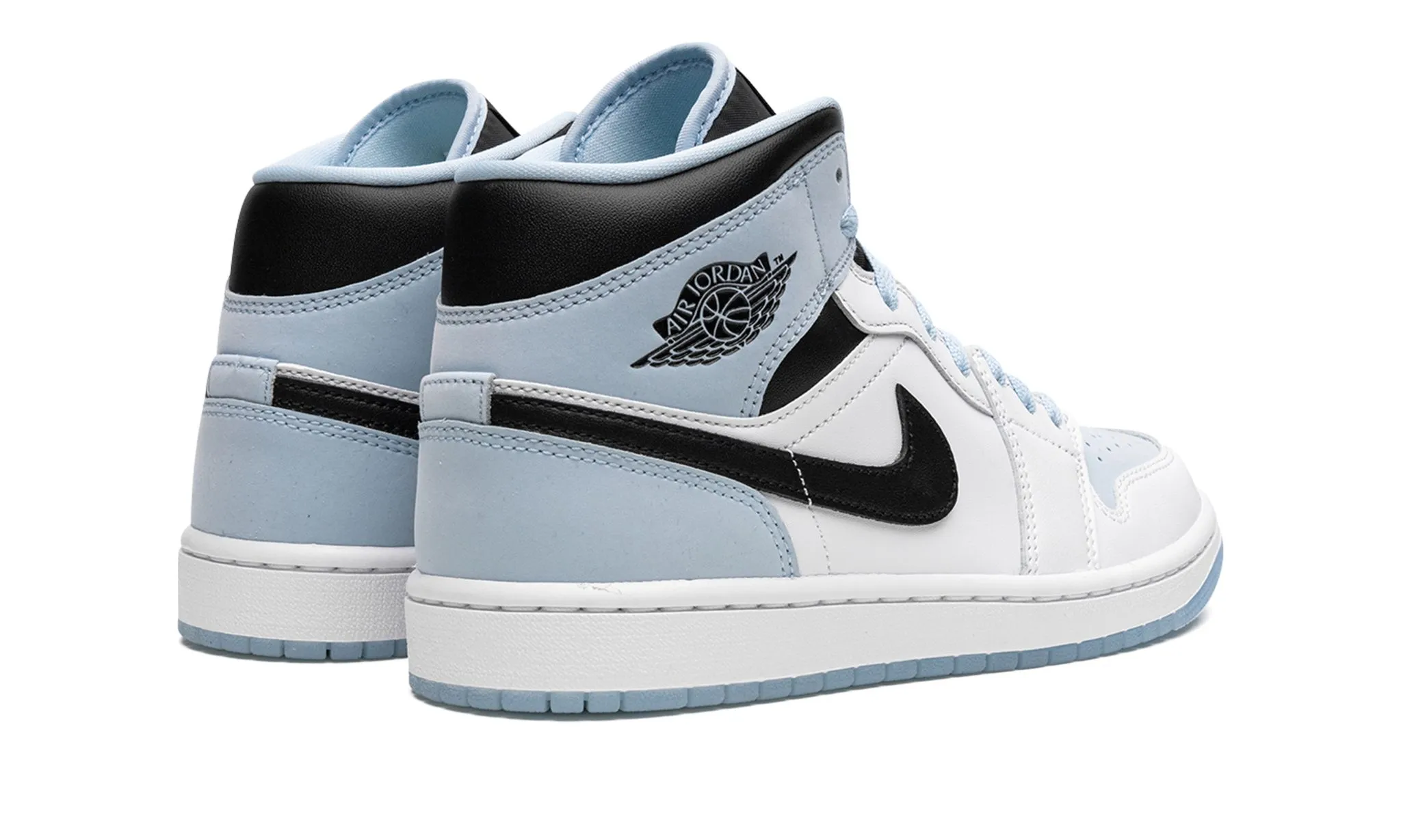 Air Jordan 1 Mid White Ice Blue Sun Jog Beach Walks