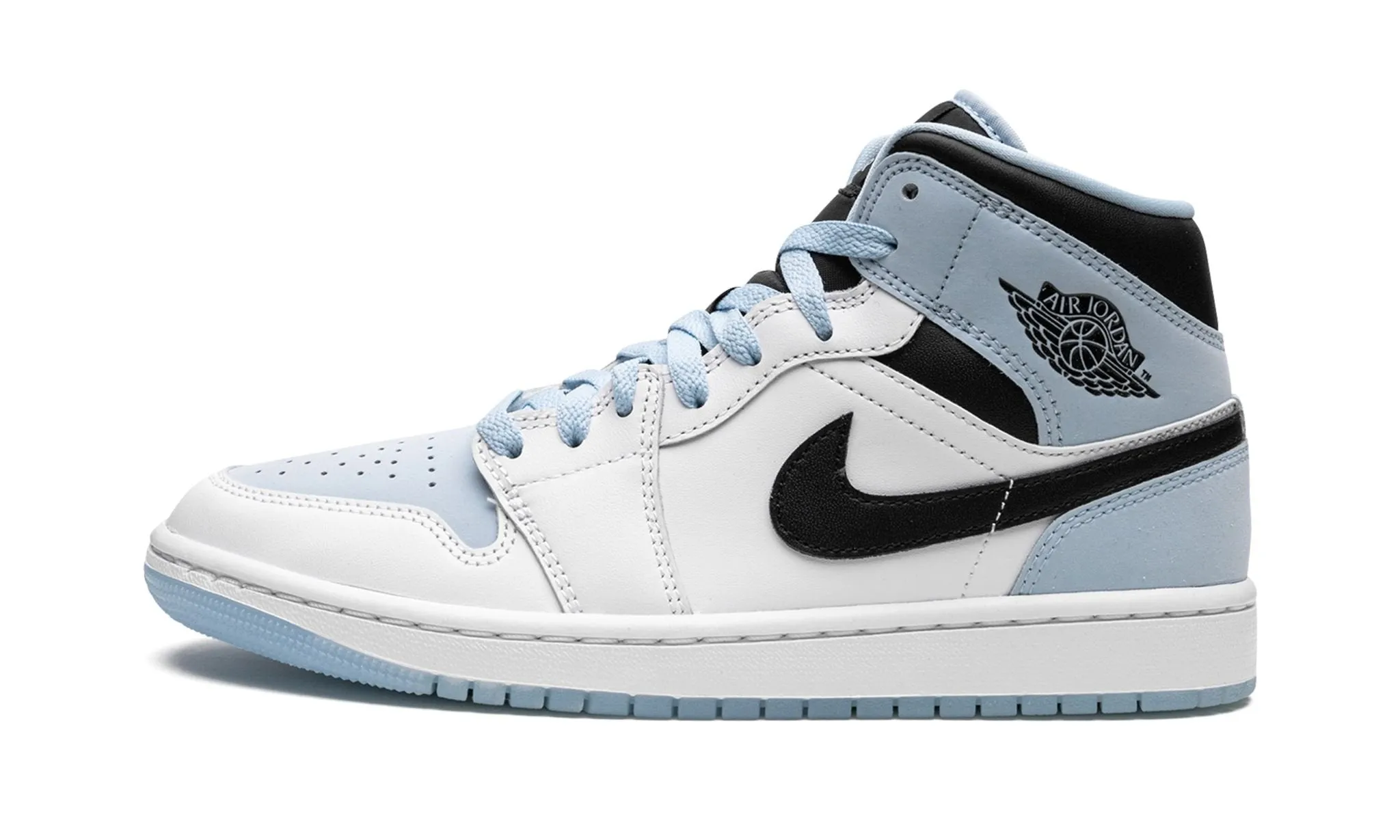 Soft Walk Easy Movement Air Jordan 1 Mid White Ice Blue