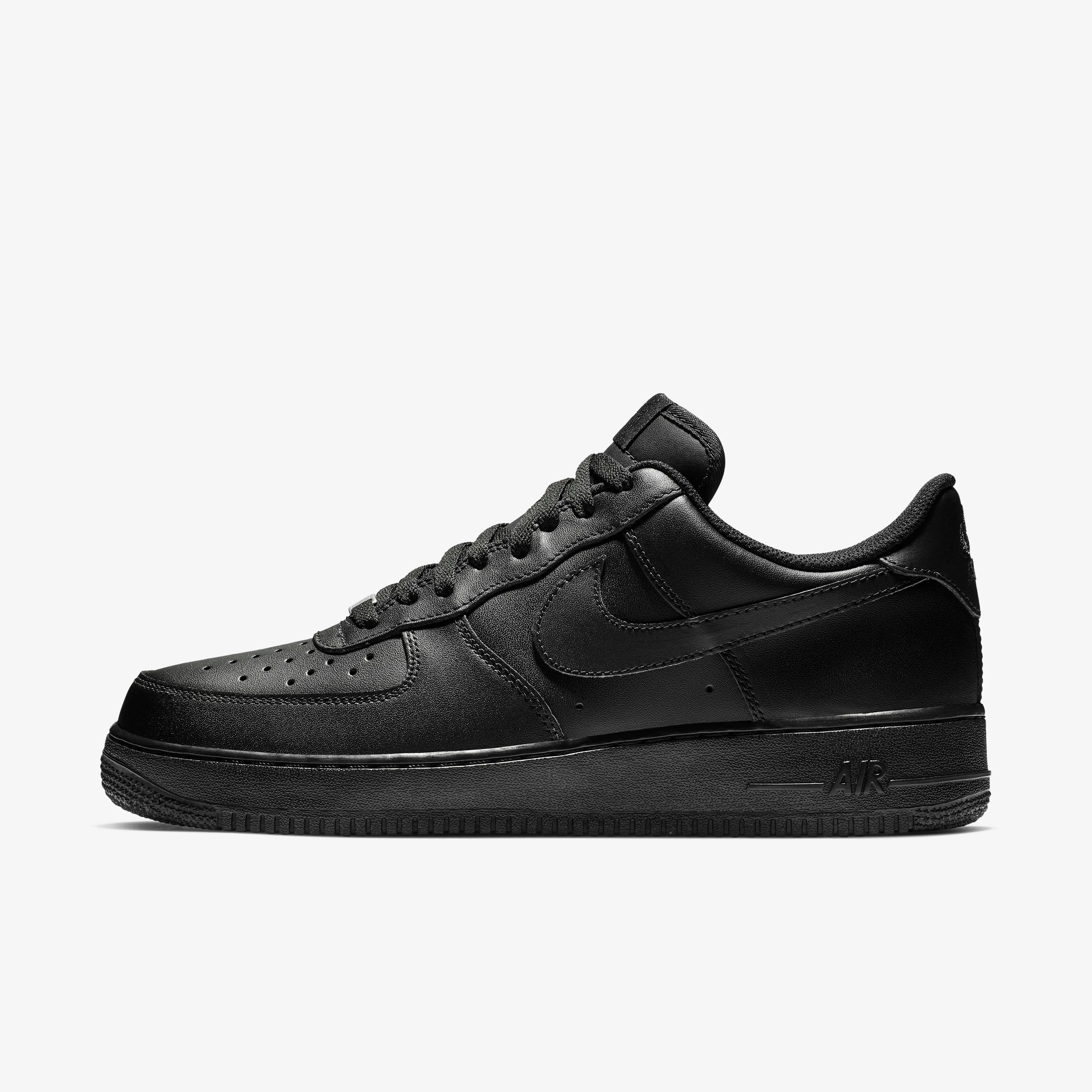 (Men's) Nike Air Force 1 Low '07 'Triple Black' (2021) CW2288-001 Pointed Toe
