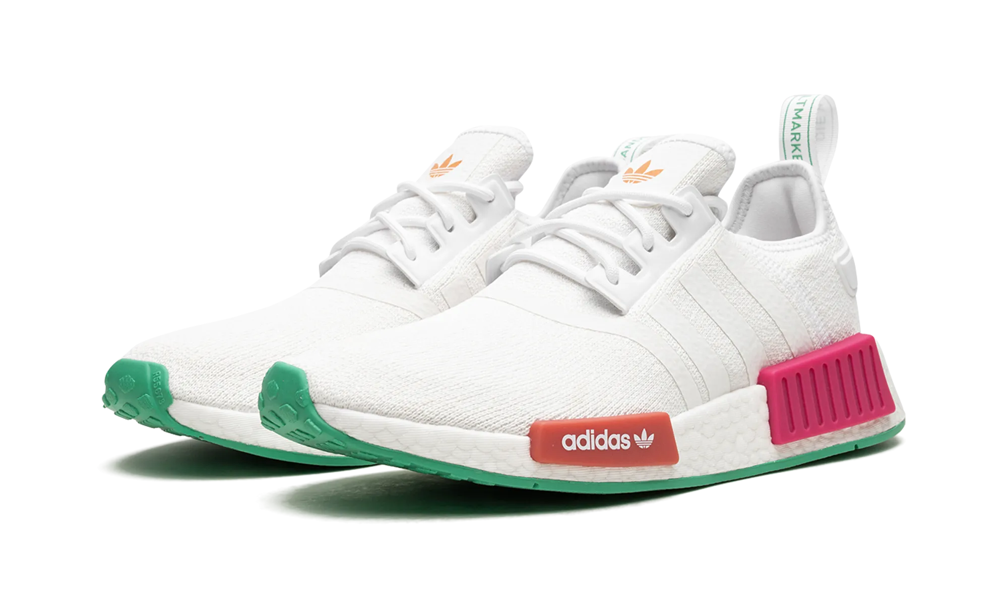 NMD R1 WMNS "White Magenta Green" Leather