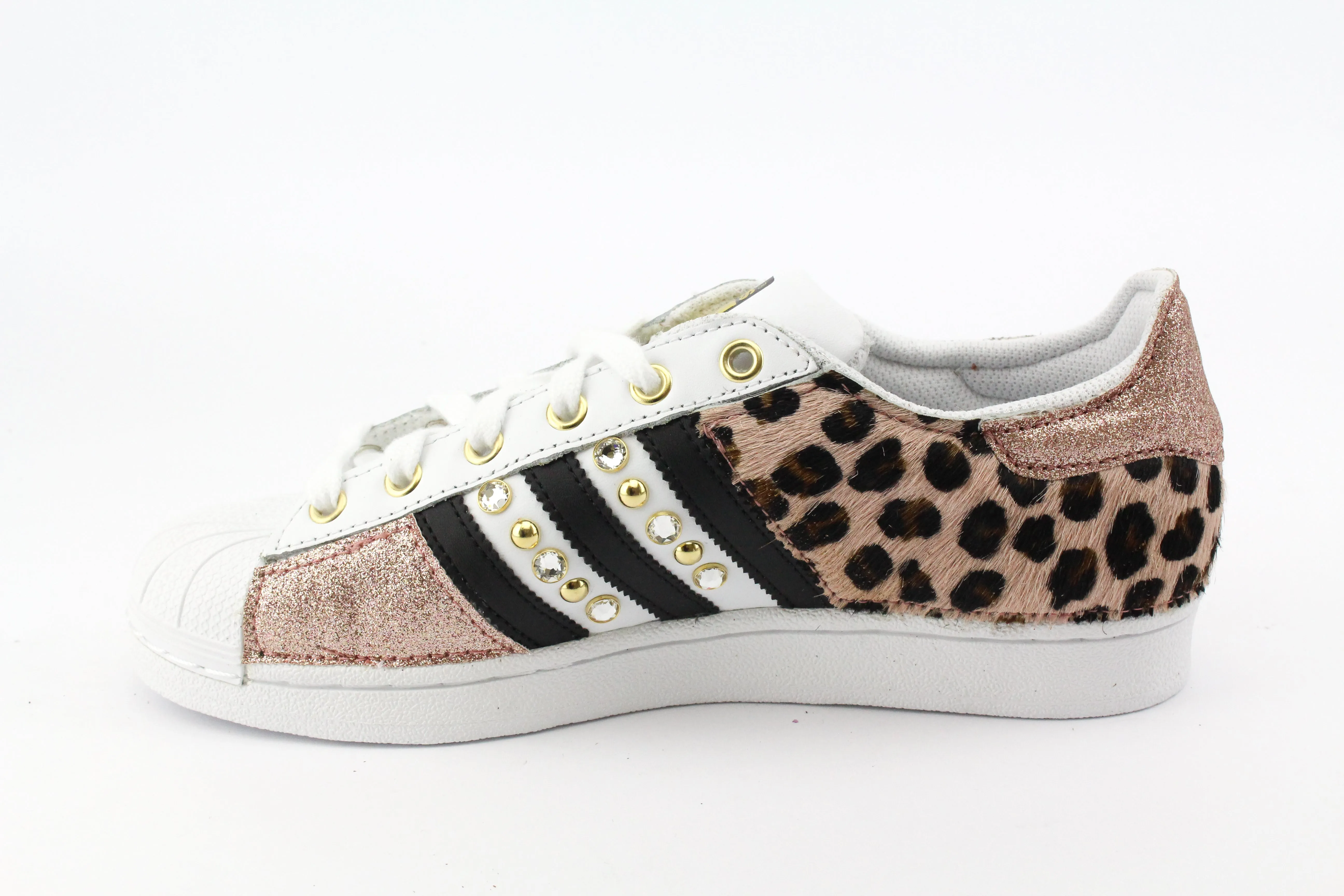 Adidas Superstar Maculate Glitter Pink & Borchie Soft   leather