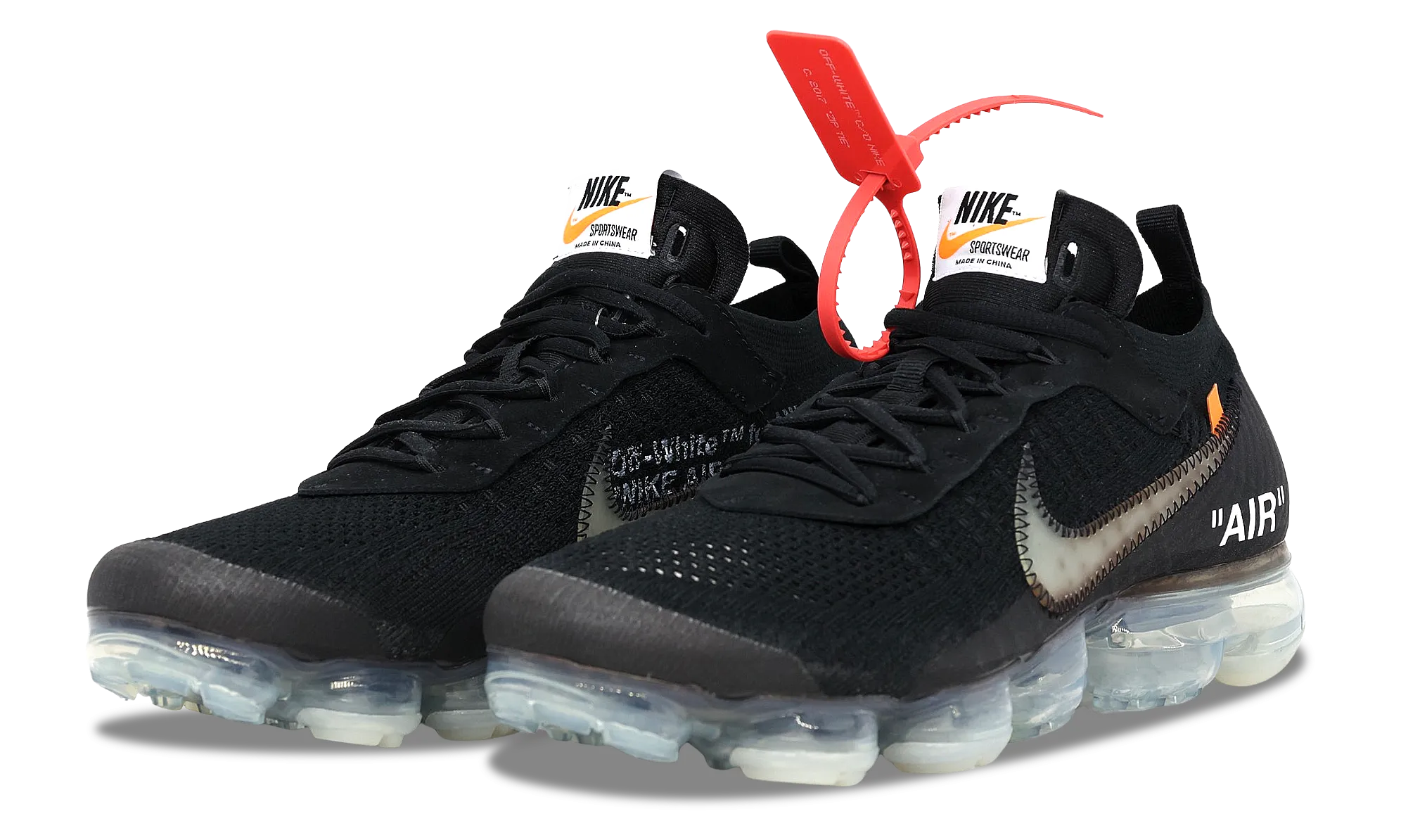 Nike Air VaporMax x OFF-WHITE Part 2 Black (AA3831-002) Men's Size 5-12 basketball player shoes low - top style