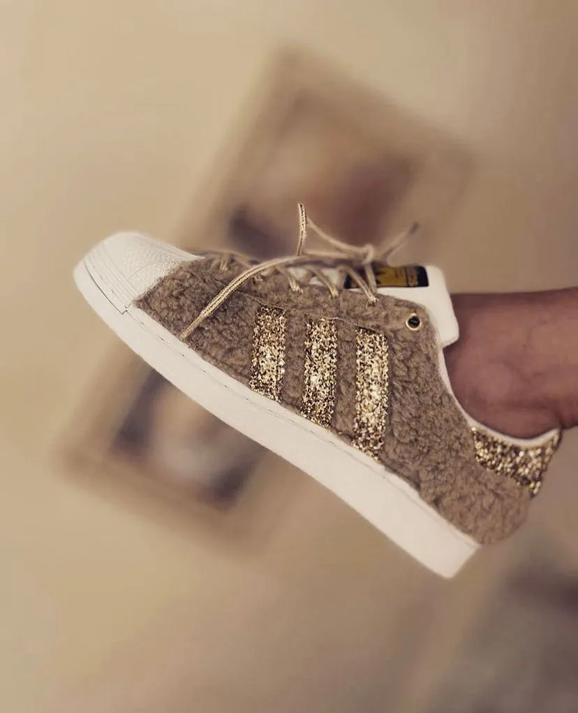 Adidas Superstar Lamb & Glitter Oro Shoe Game