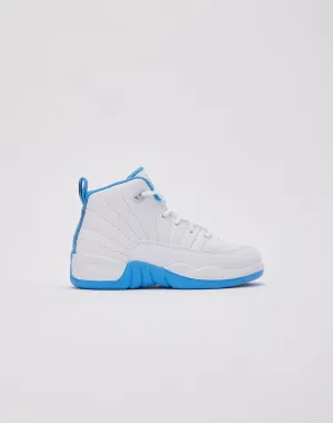 slow walk Jordan Air Jordan 12 Retro 'White and University Blue' Pre-School