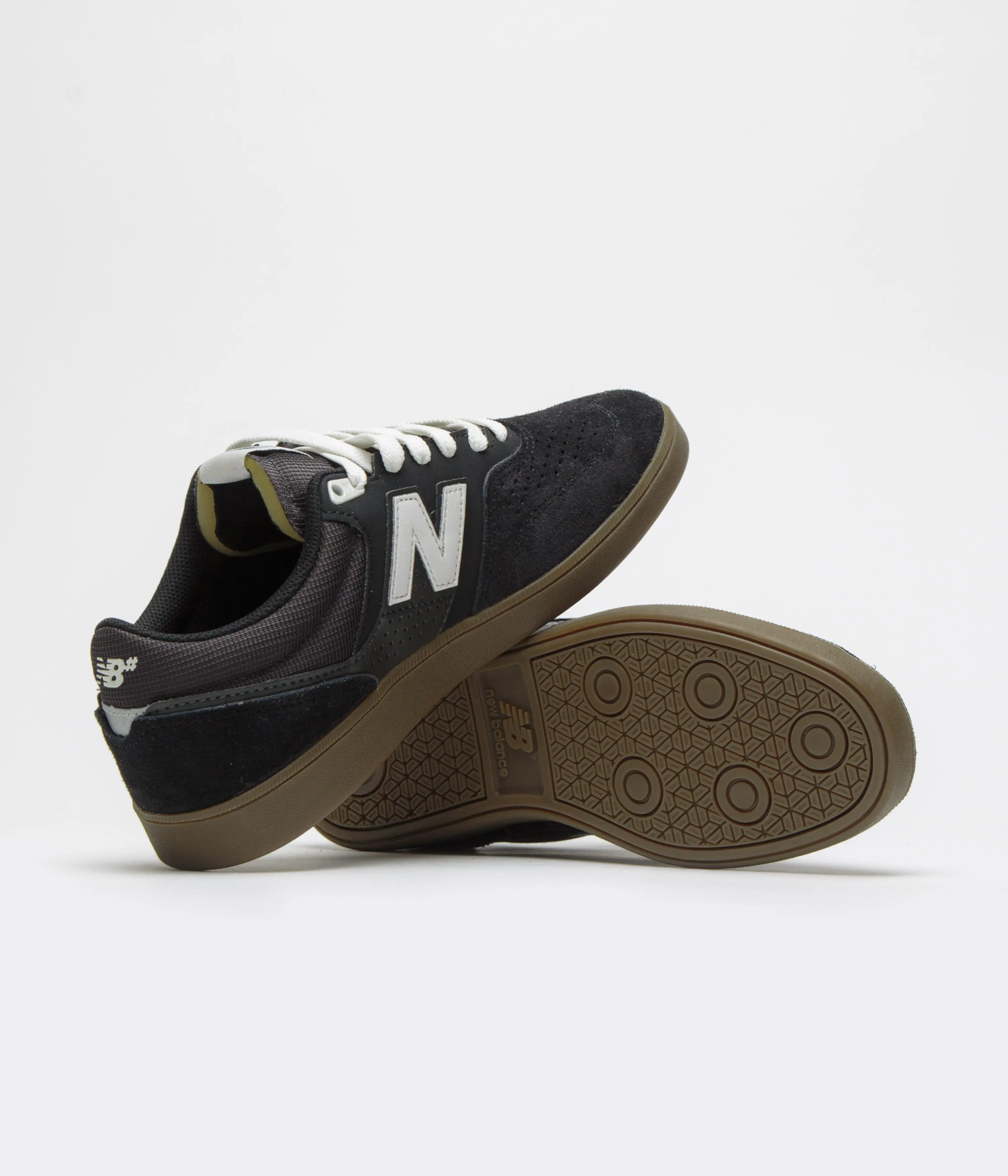 New Balance Numeric 508 Brandon Westgate Shoes - Black / Gum / White Heel-Cap Night Glow