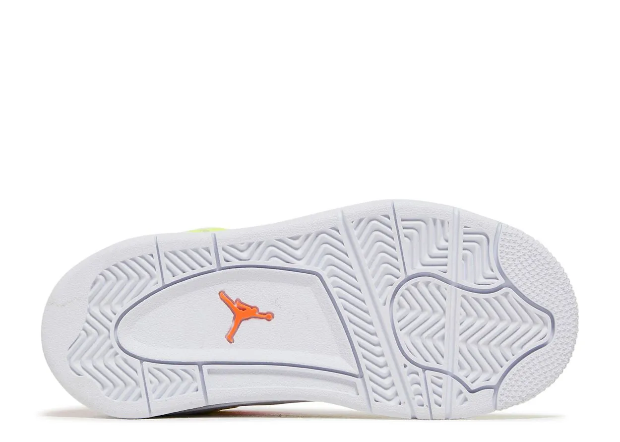 Indoor outdoor use Market Stroll Air Jordan 4 Retro White Lemon Pink (PS)