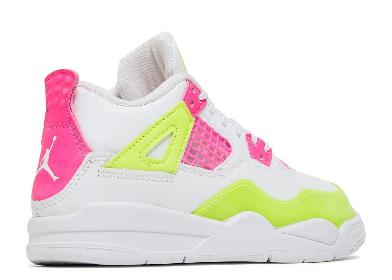 Air Jordan 4 Retro White Lemon Pink (PS) Group Pace Slide Hike