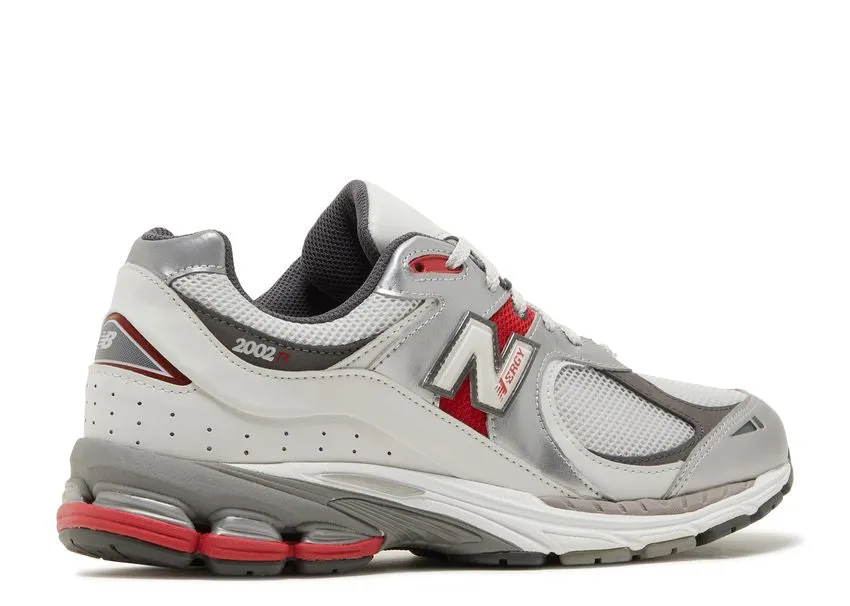 Plus Size Comfort New Balance 2002R Silver Metallic Team Red