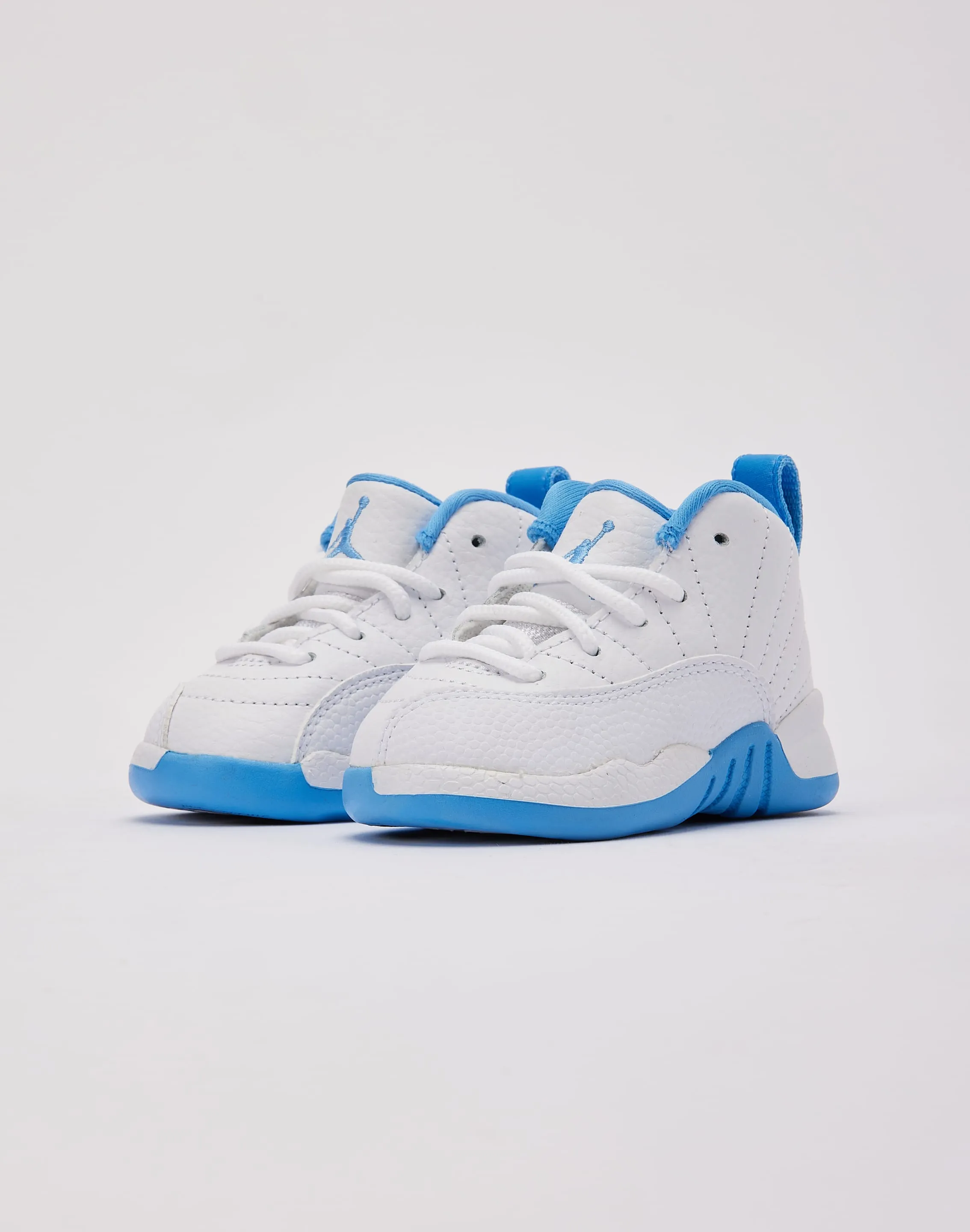 Jordan Air Jordan 12 Retro 'White and University Blue' Toddler Heat Free Athletic