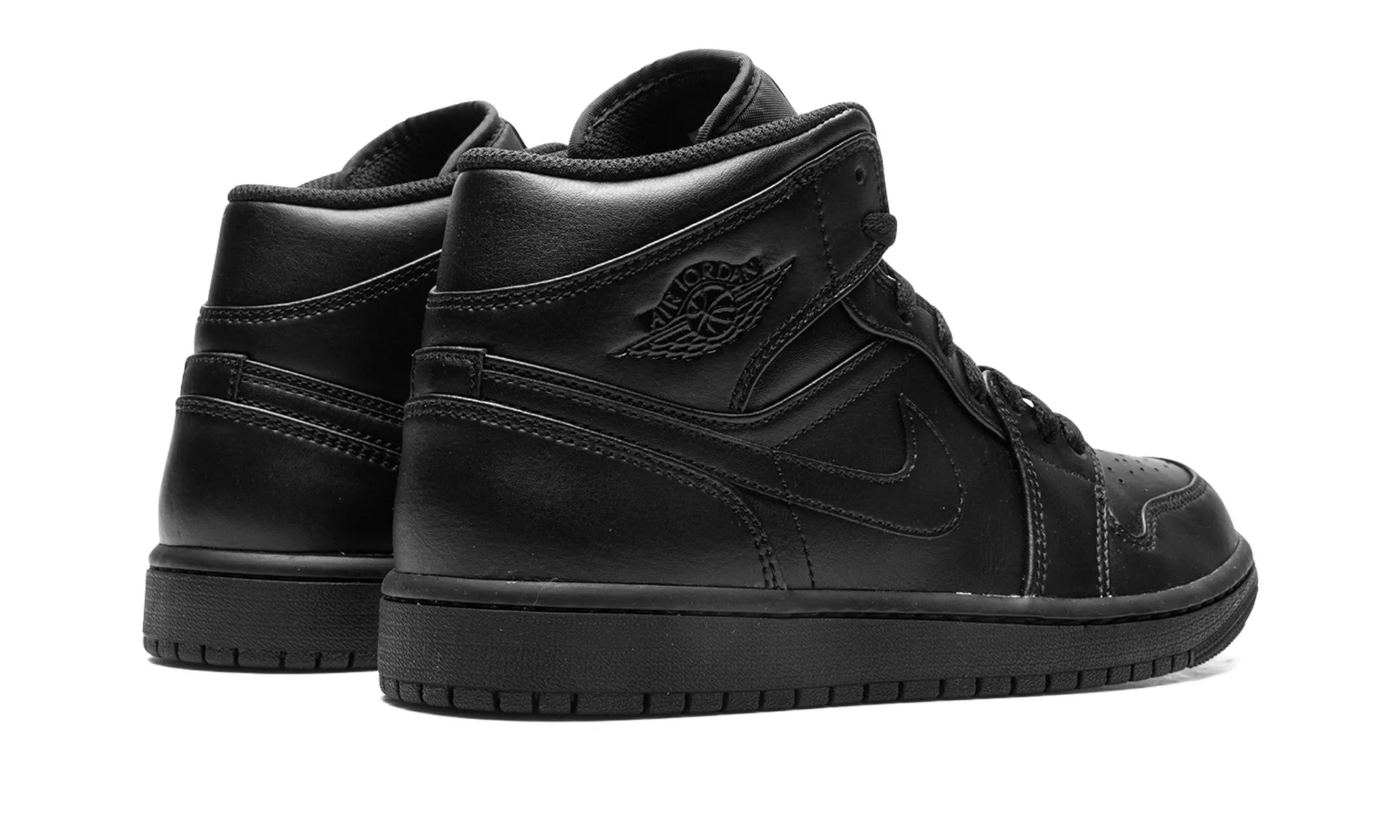 Air Jordan 1 Mid 'Triple Black' 2022 Natural Form Mid Top Design
