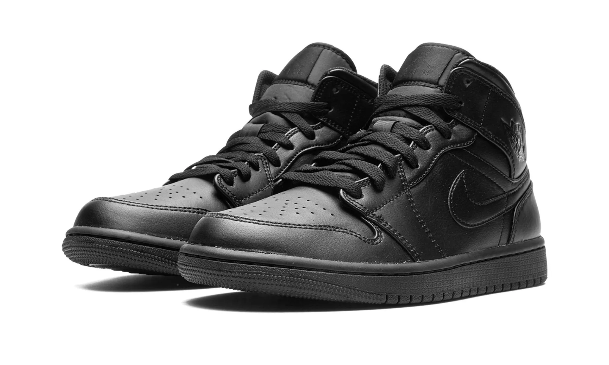 Air Jordan 1 Mid 'Triple Black' 2022 soft inside Fashion Walk