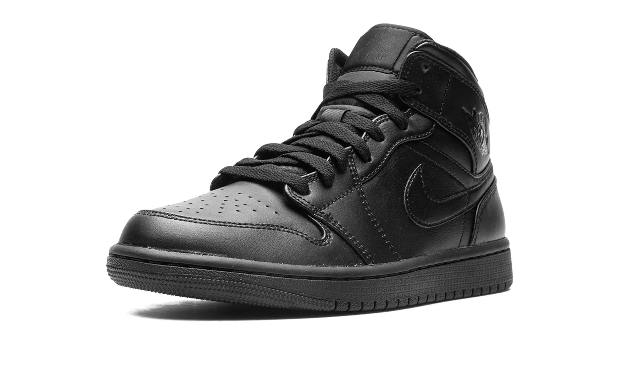 No Hassle Air Jordan 1 Mid 'Triple Black' 2022