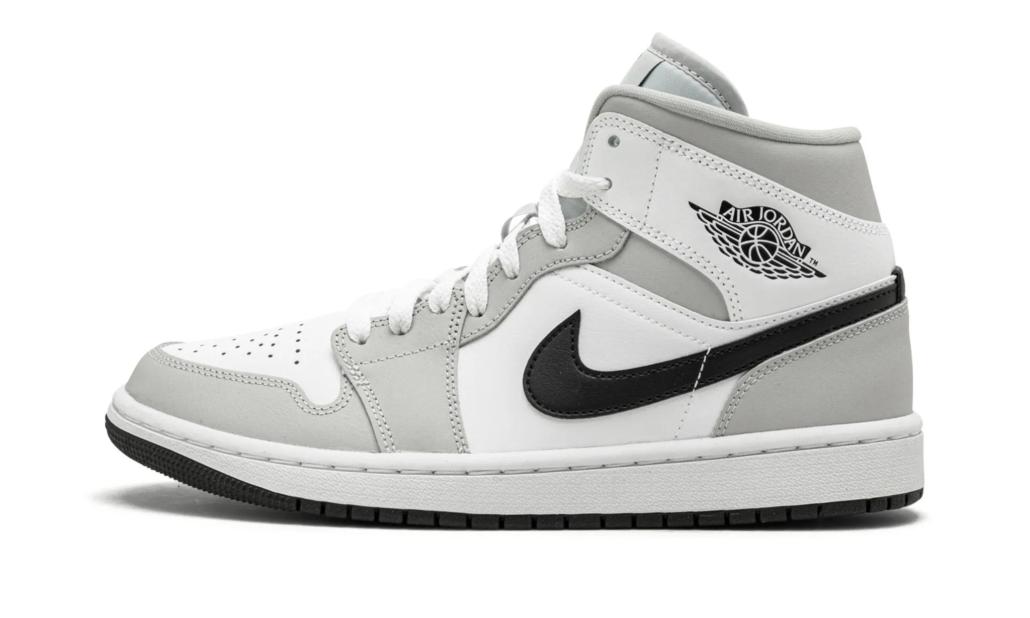Wmns Air Jordan 1 Mid Grey FOG Sport Casual Street Mode