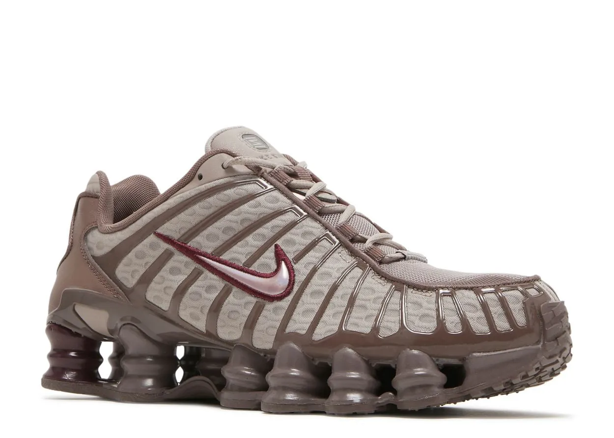 running for cardiovascular health running gloves Nike Shox TL Pumice Night Maroon