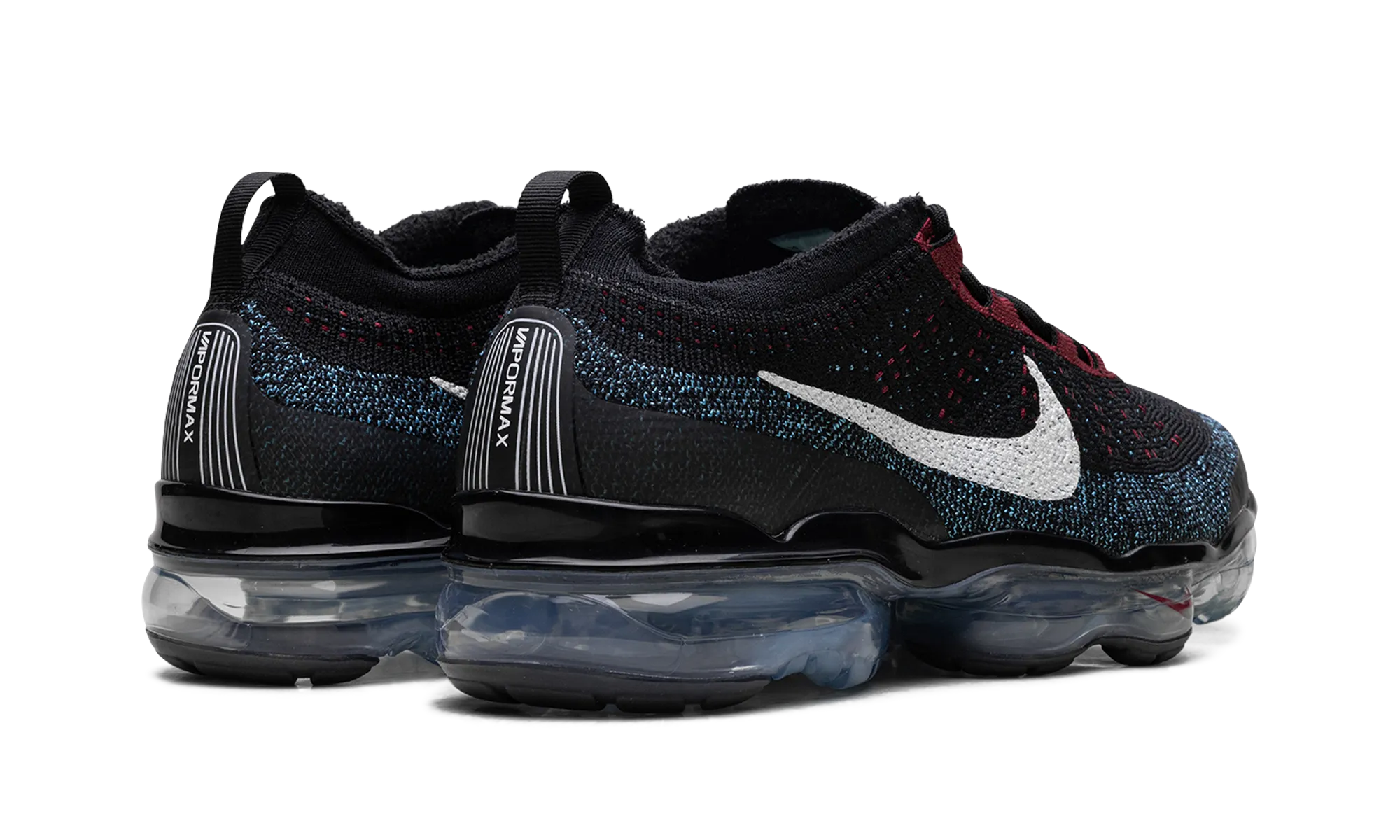 Air VaporMax 2023 Flyknit "Black Red Universtiy Blue" Durable Fabric