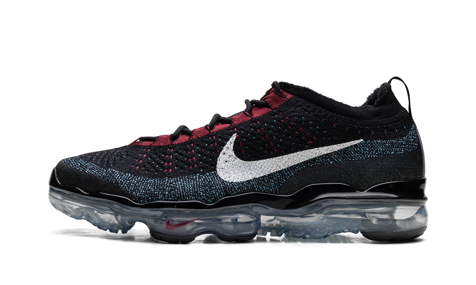 Air VaporMax 2023 Flyknit "Black Red Universtiy Blue" shock - absorbing inserts amateur runner shoes