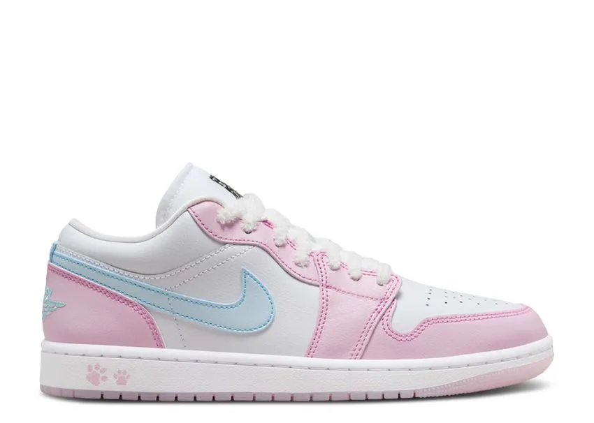 Mule Style Comfort Inserts Air Jordan 1 Low SE Paw Print Pink Foam