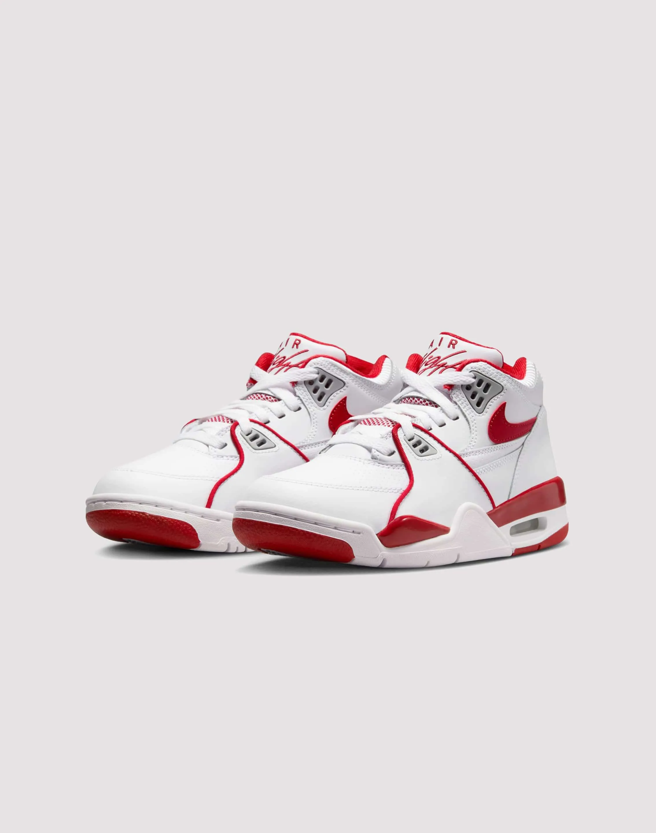 Jordan Air Flight 89 "White/Varsity Red/Wolf Grey" Grade School Boys' Sport Edge Hill Walk