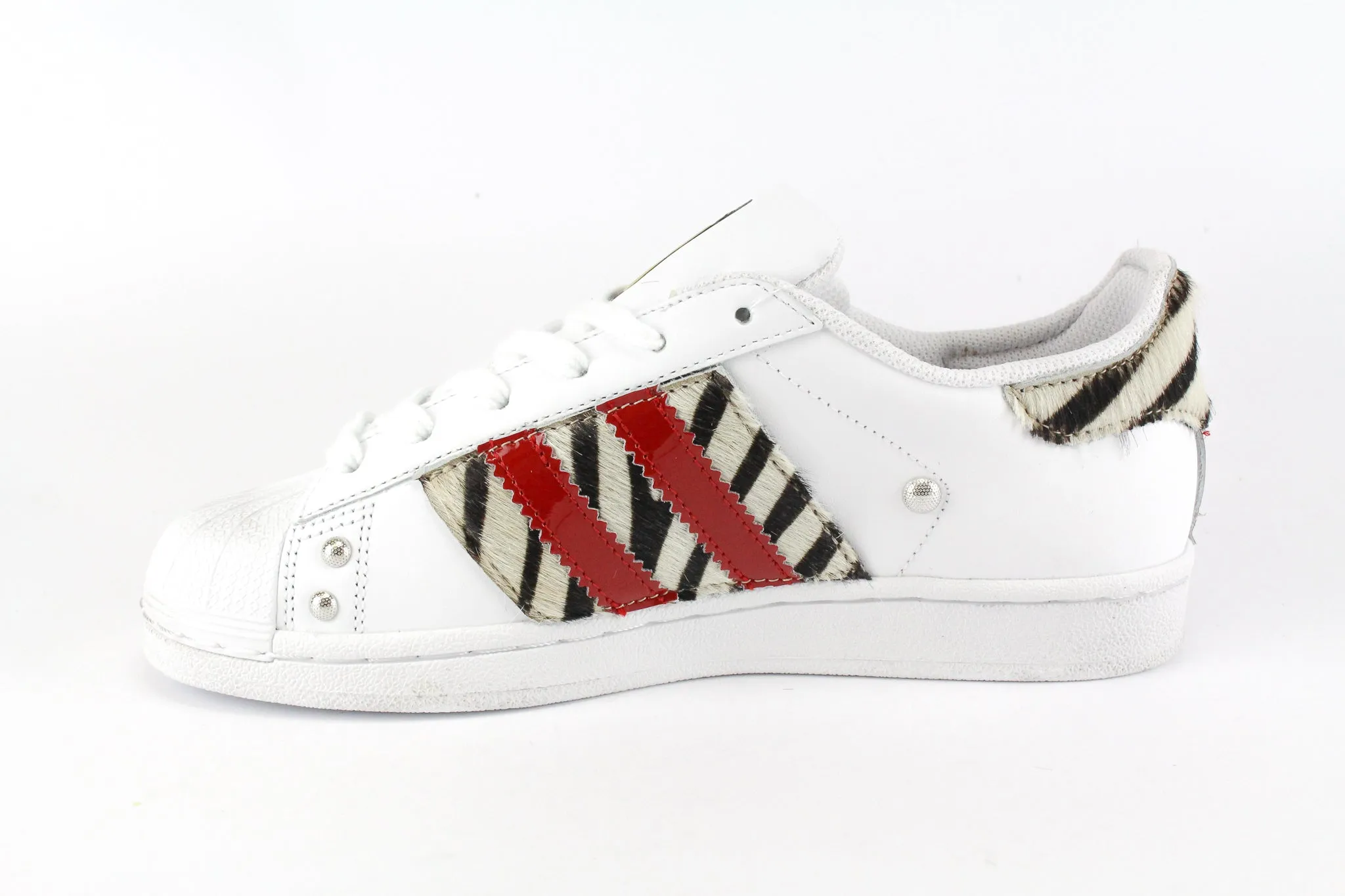 Blue Sky Adidas Superstar Zebrate & Vernice Rossa