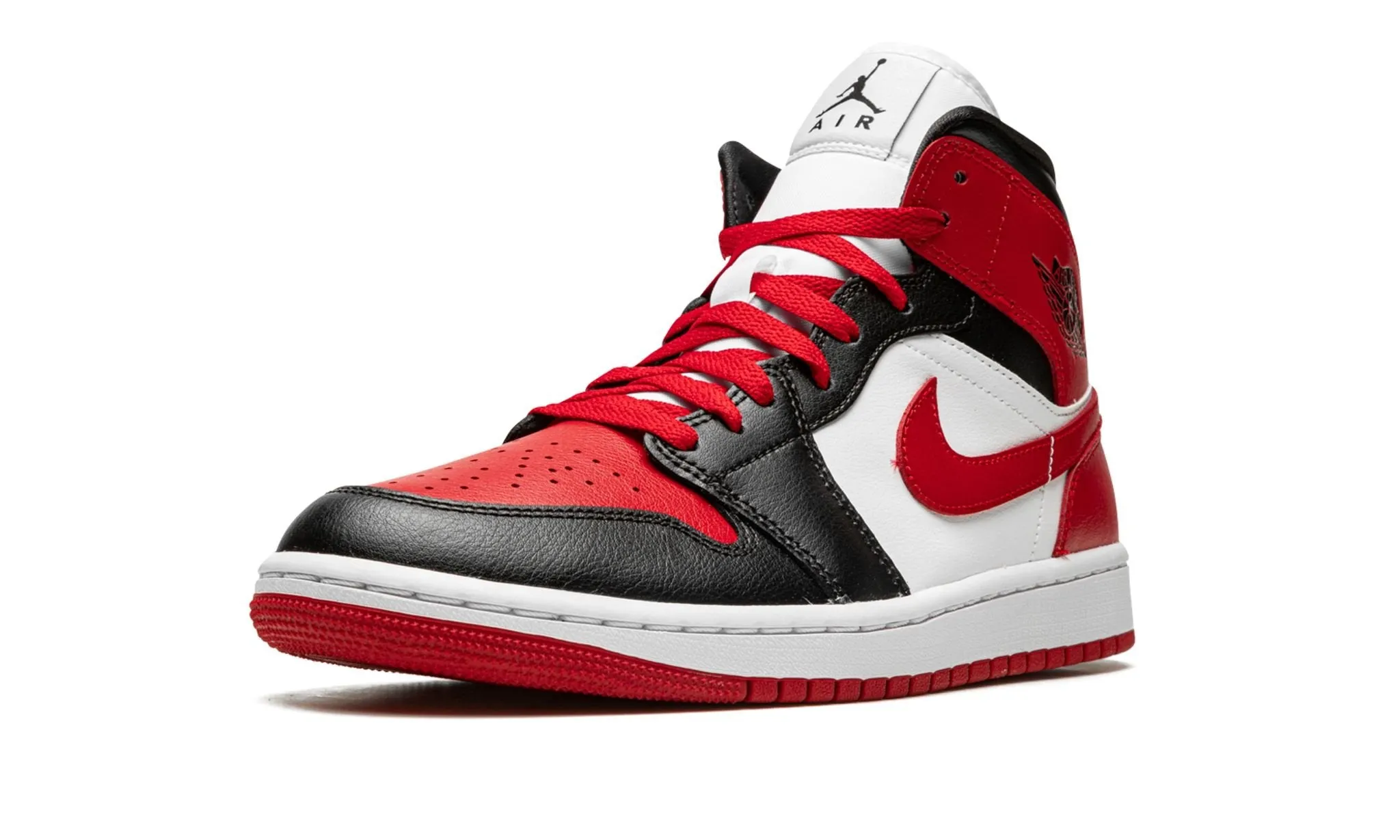 Wmns Air Jordan 1 Mid 'Alternate Bred Toe' Block Stride