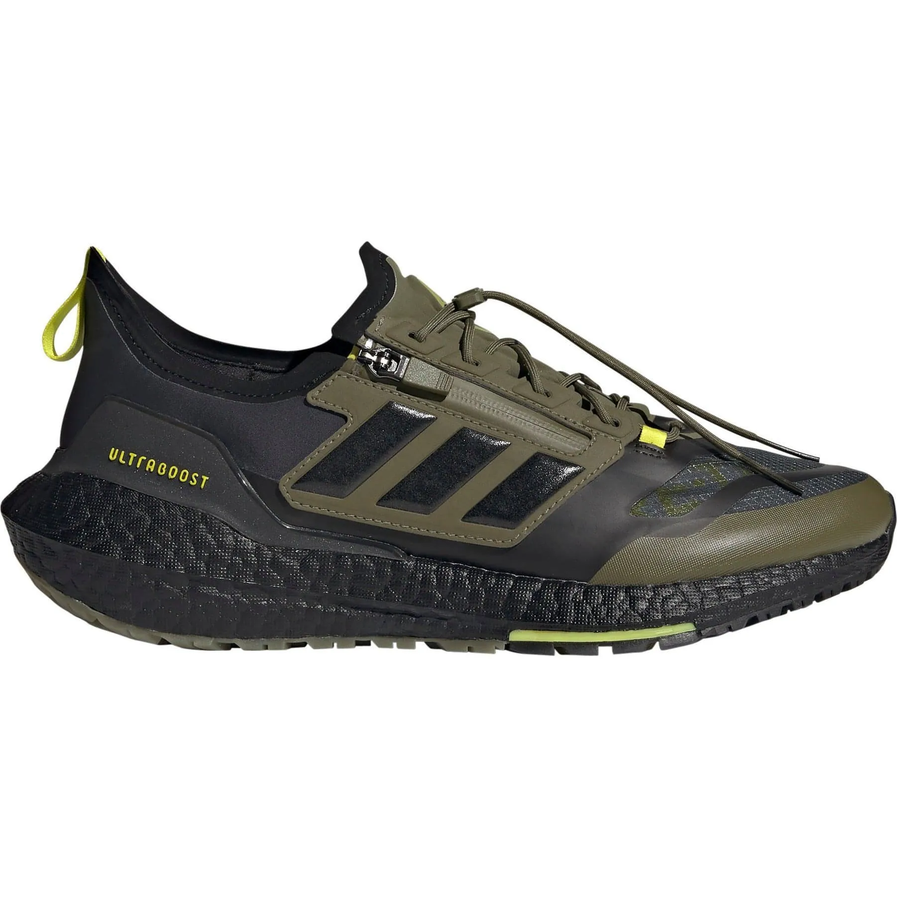 adidas Ultra Boost 21 GORE-TEX Mens Running Shoes - Green Foot Support Easy Pairing