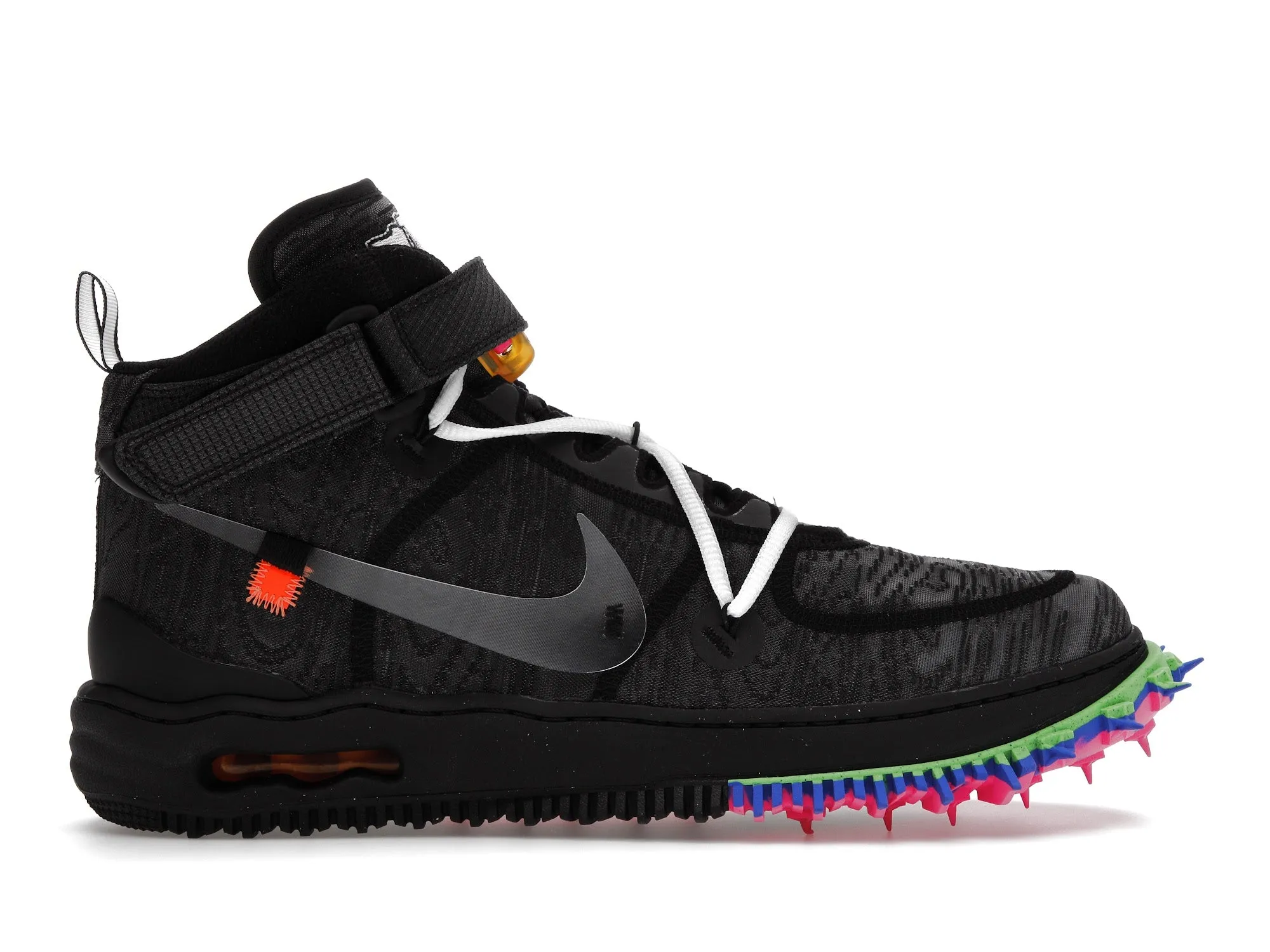 Nike Air Force 1 Mid Off-White Black Style Flow Rainy Day