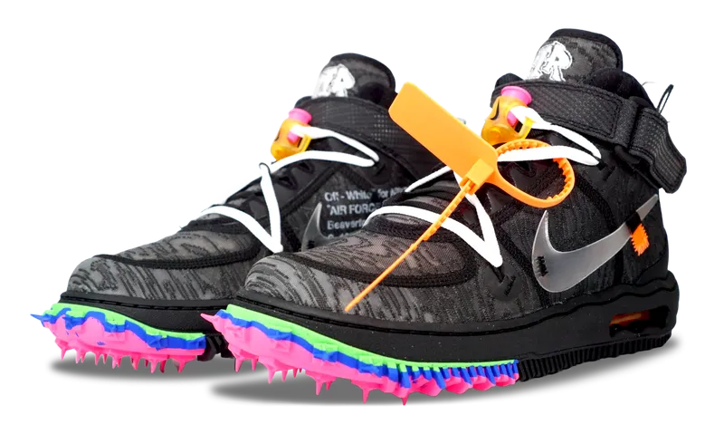 Nike Air Force 1 Mid x OFF-WHITE Black 2022 (DO6290-001) Men's Size 5-14 Cushioned Support Blossom Step