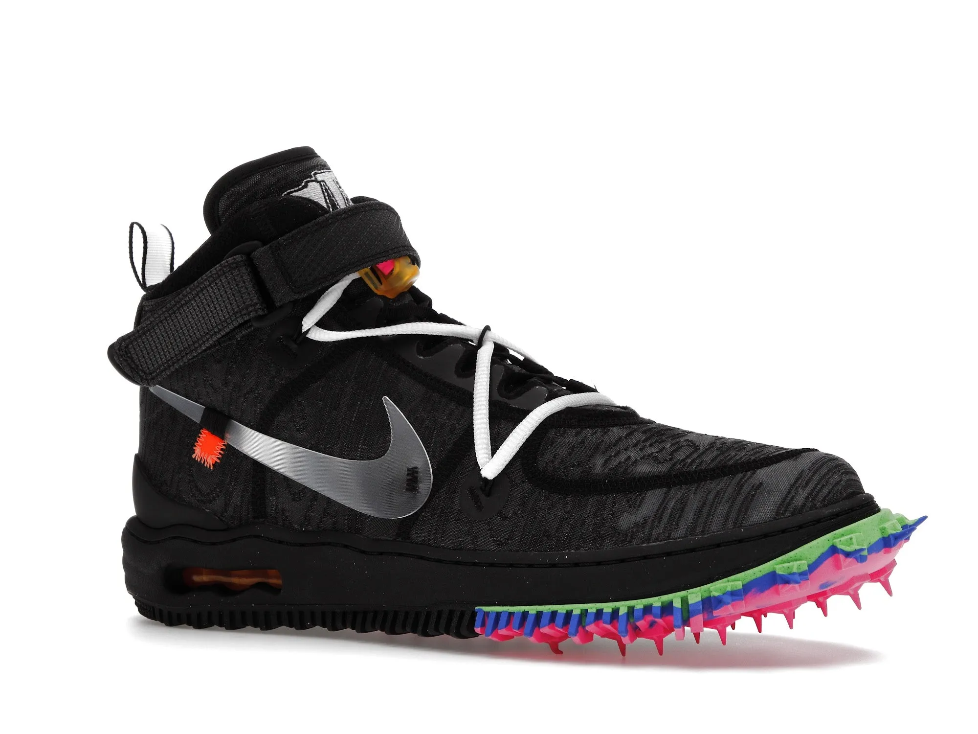 Sturdy Construction Canvas Material Nike Air Force 1 Mid Off-White Black
