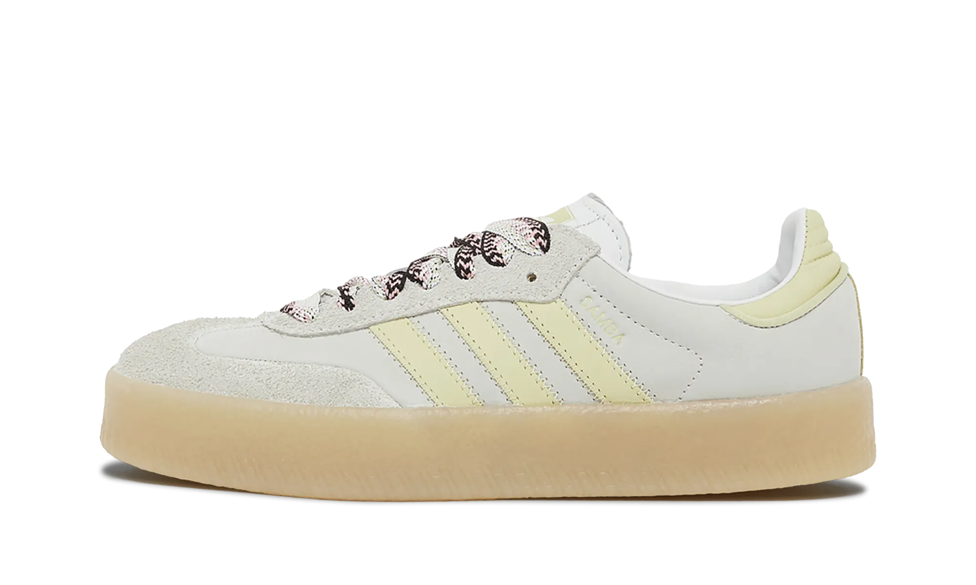 Sambae WMNS "White Grey Powder Yellow" Trail Hike Sleek Detail