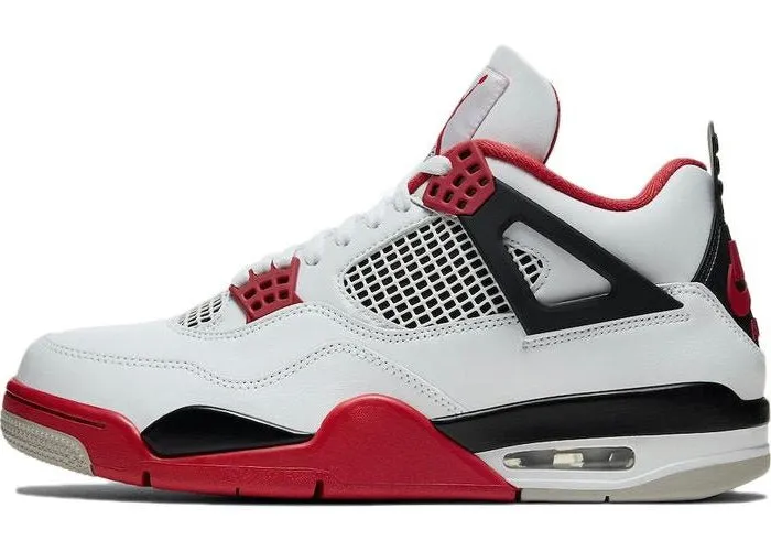 Comfort   padding Jordan 4 Retro "Fire Red" Grade School